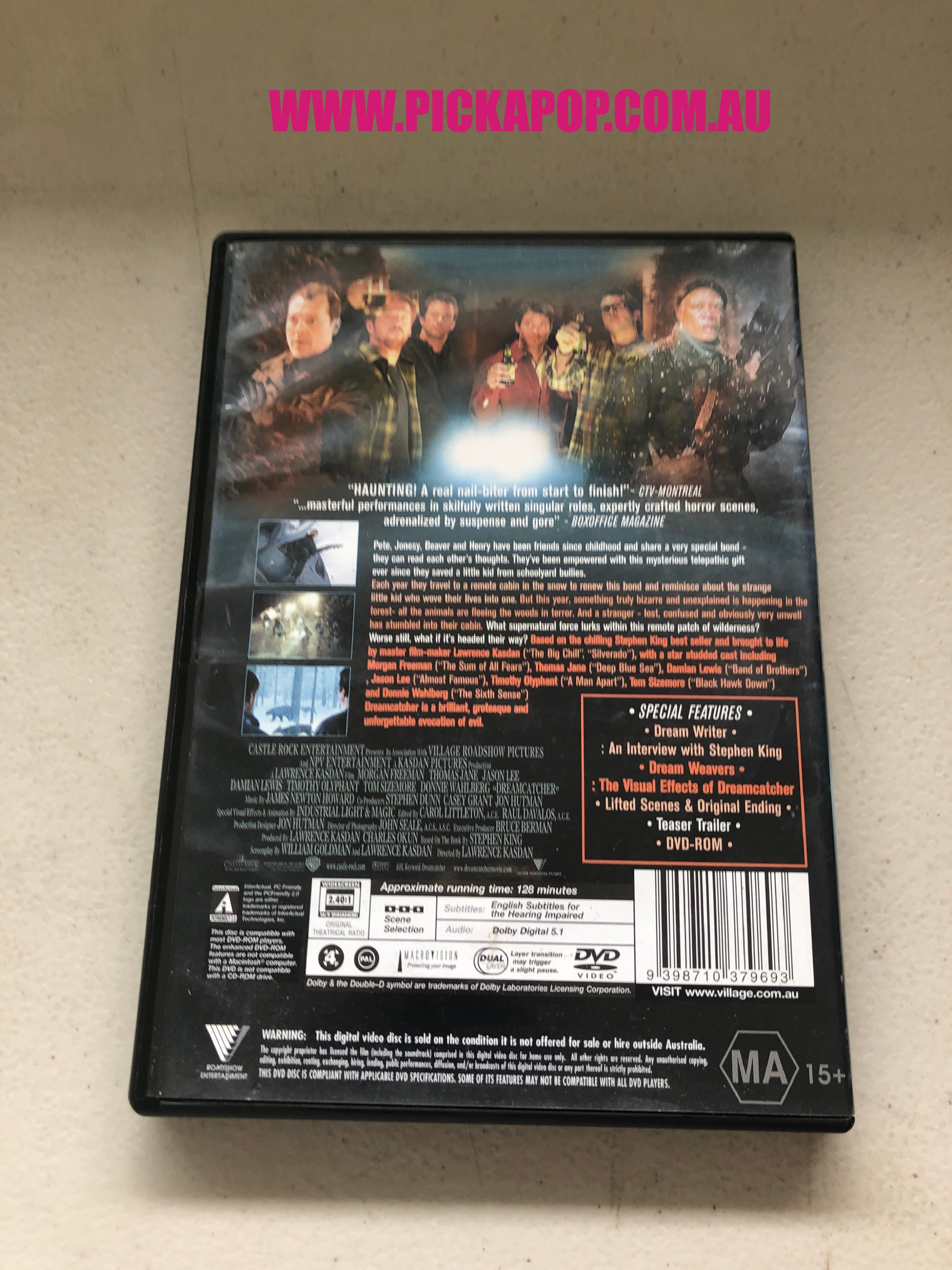 DREAMCATCHER - PAL Region 4 - DVD Cleaned and Tested