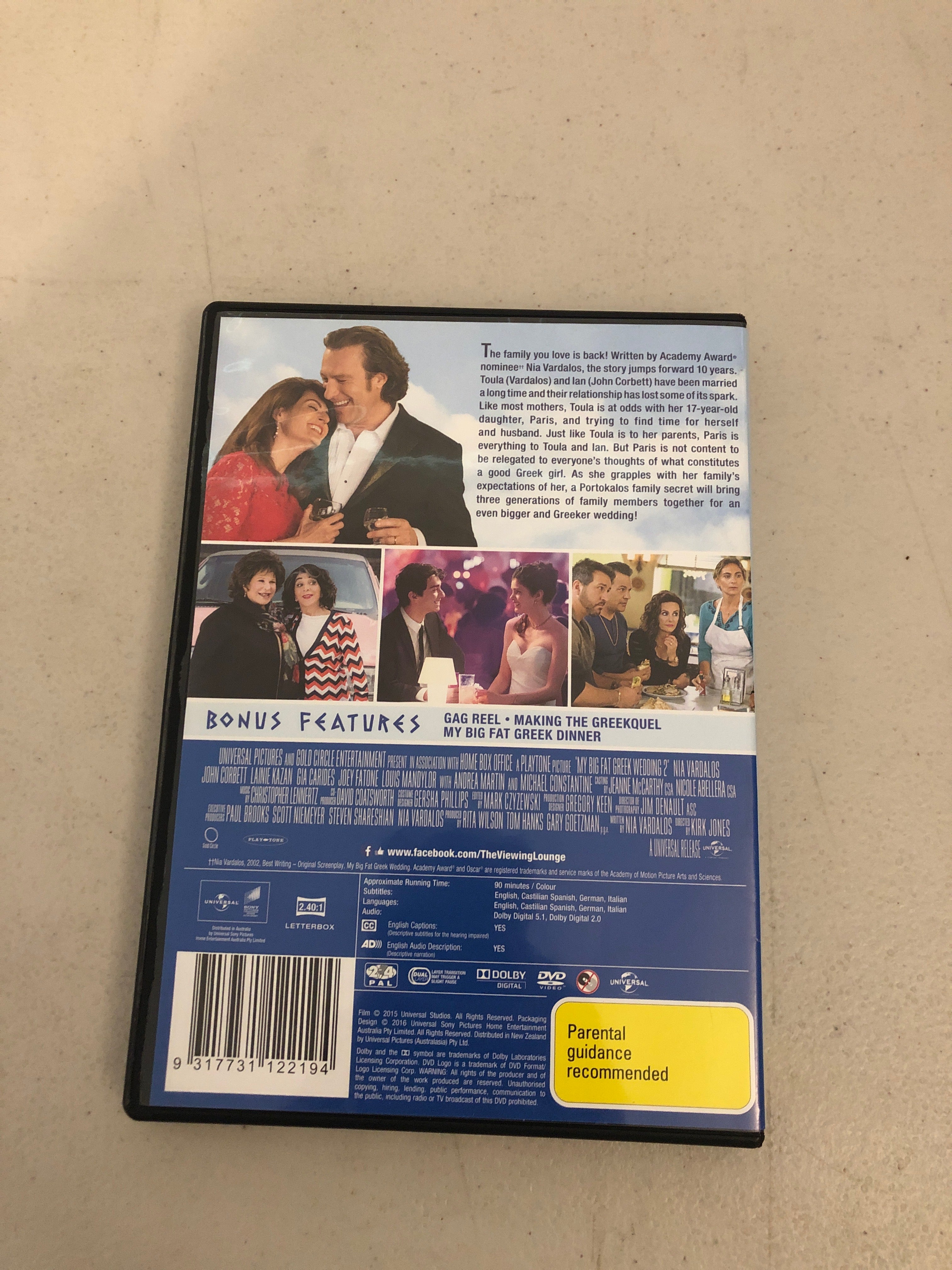 MY BIG FAT GREEK WEDDING 2 - PAL Region 4 - DVD Cleaned and Tested