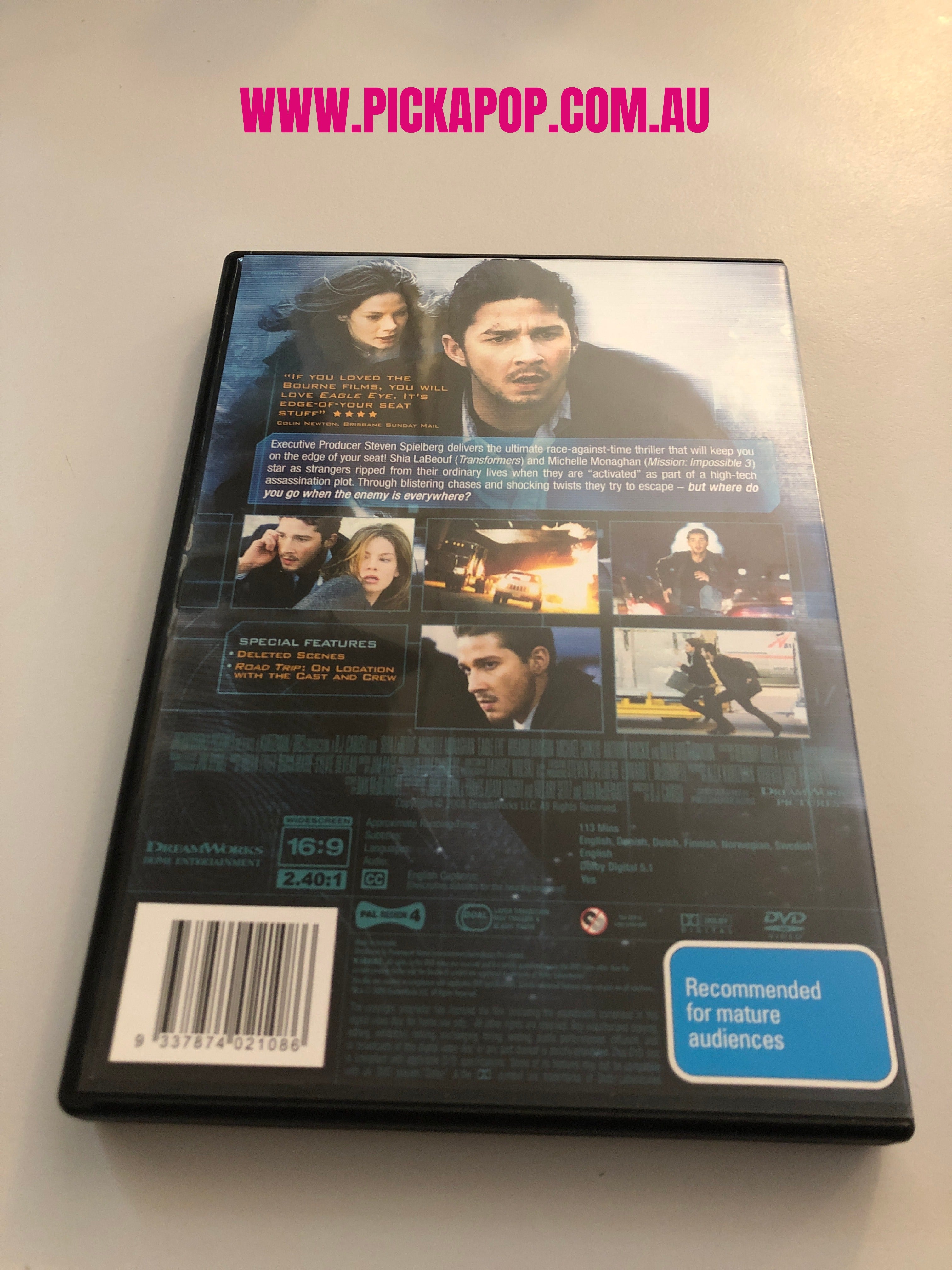 EAGLE EYE - (PAL Region 4) DVD Cleaned and Tested