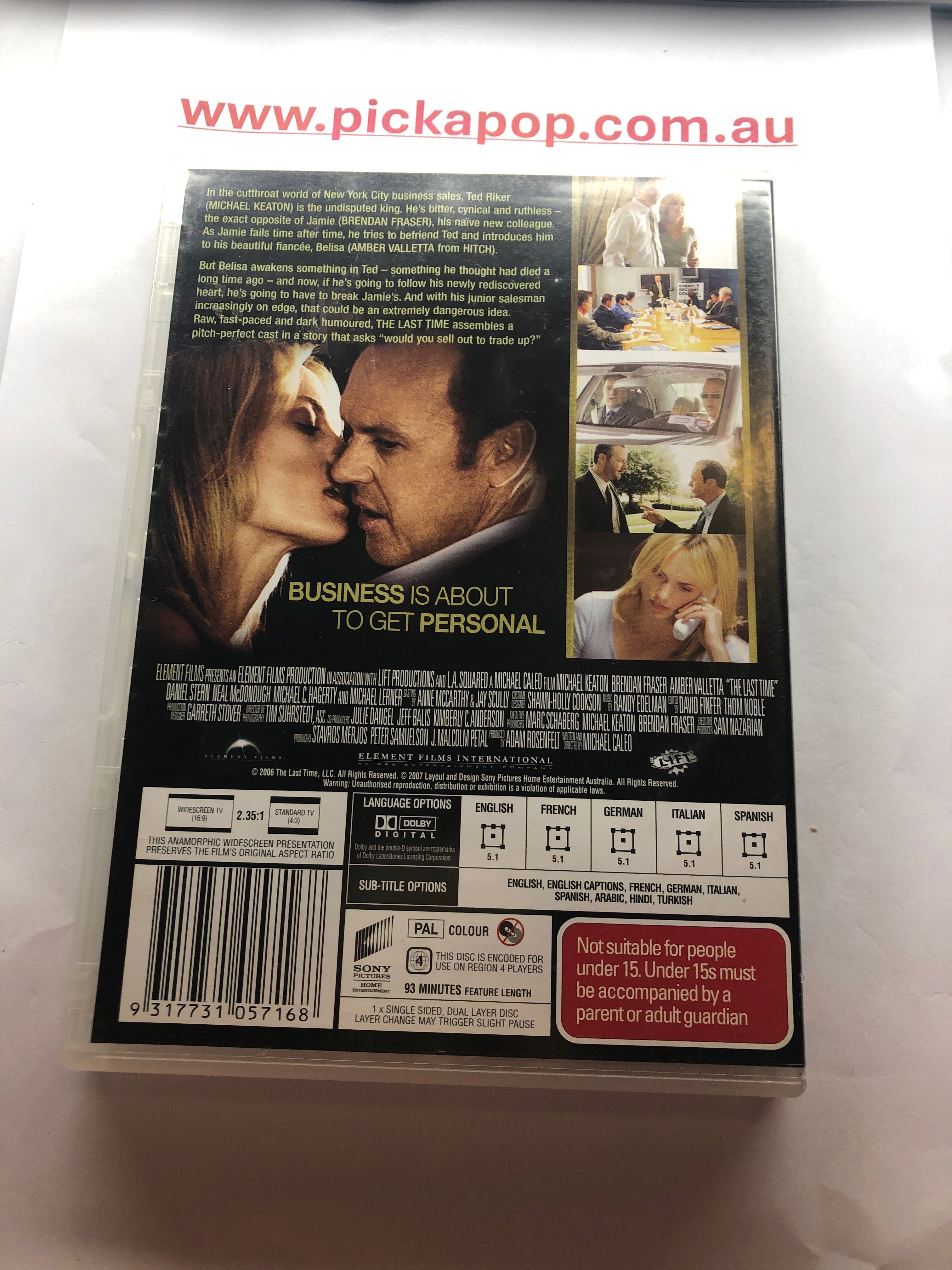 THE LAST TIME - (PAL Region 4) DVD Cleaned and Tested