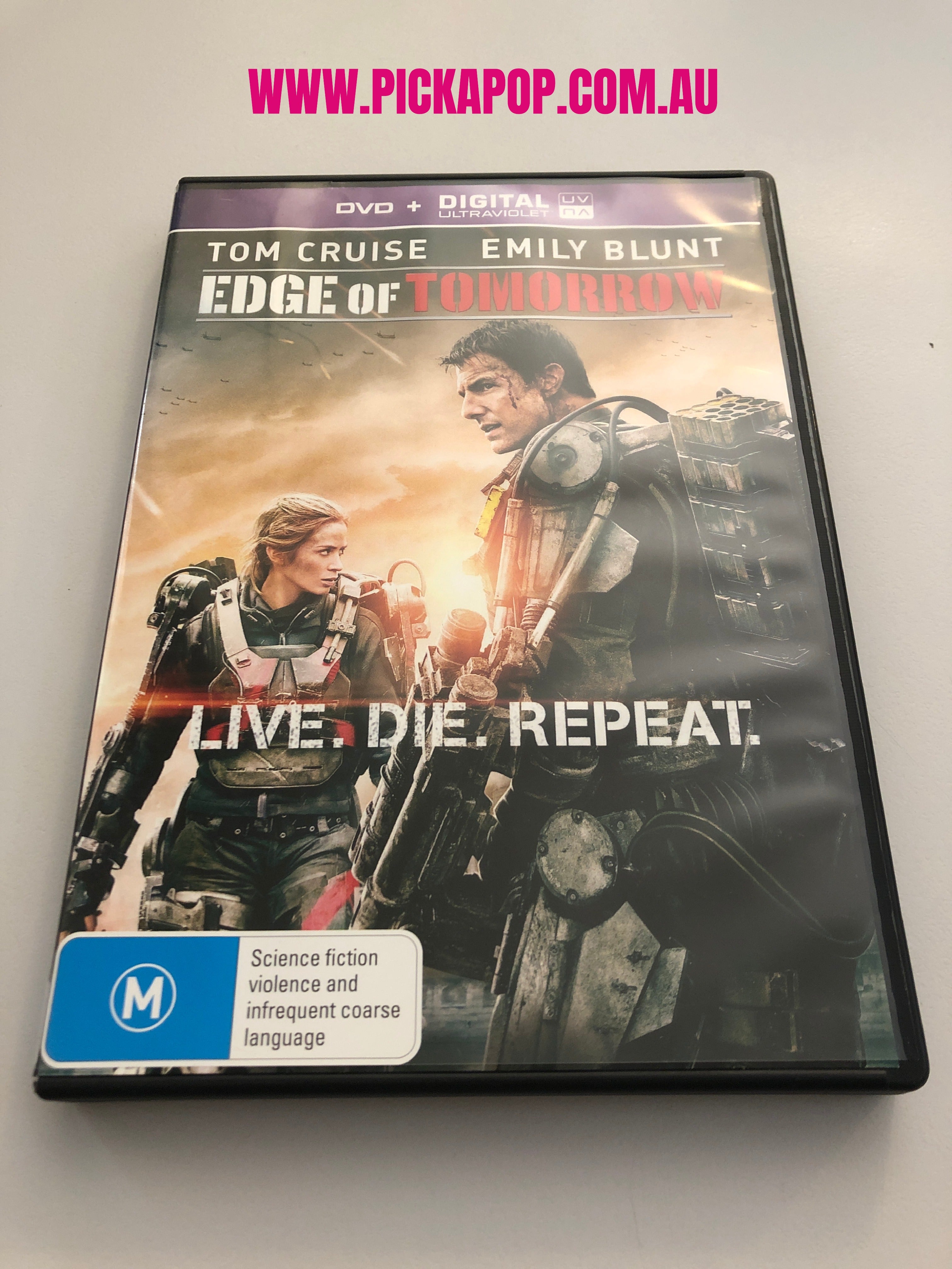 EDGD OF TOMORROW - (PAL Region 4) DVD & DIGITAL ULTRAVIOLET Cleaned and Tested