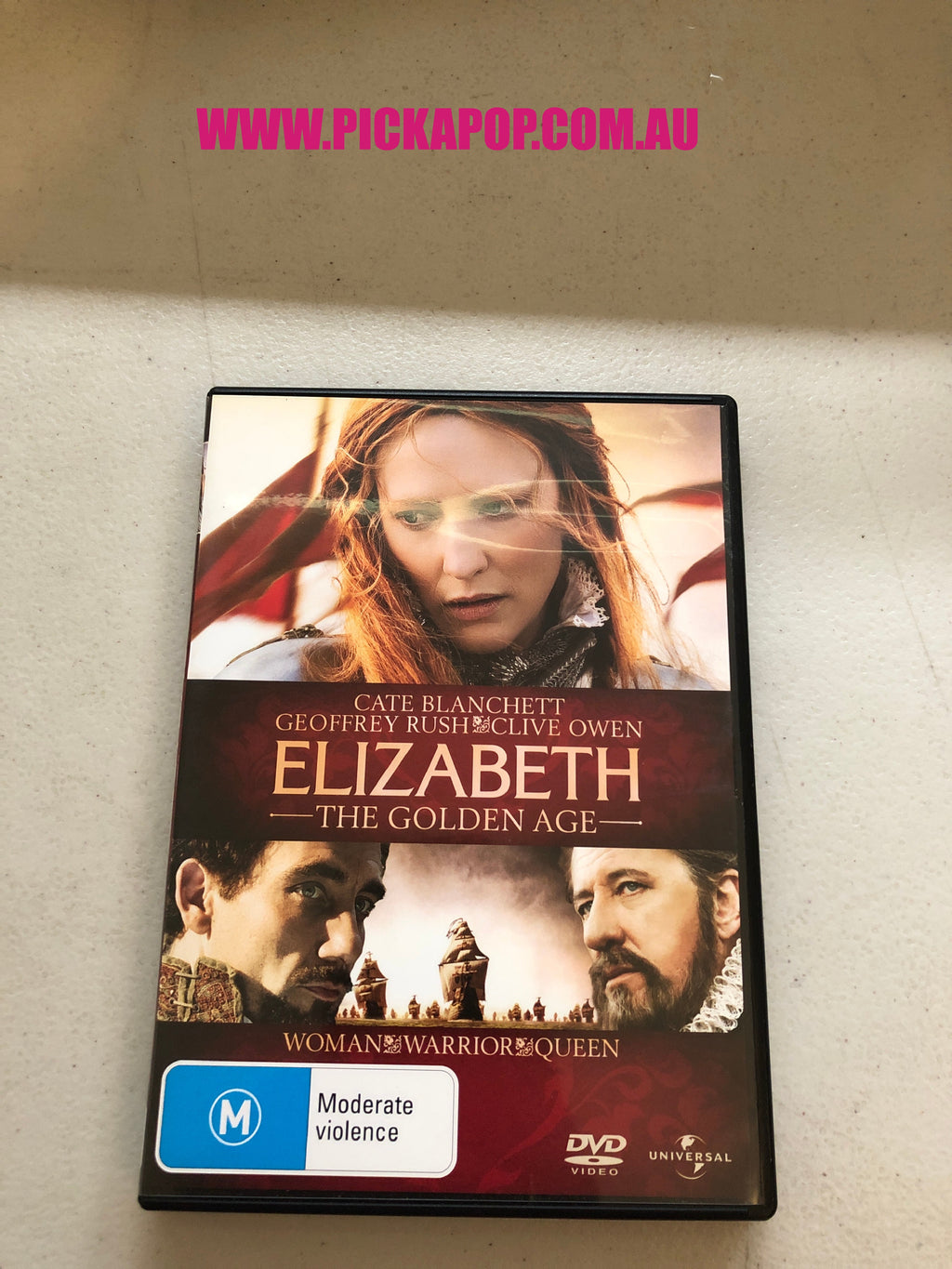 ELIZABETH THE GOLDEN AGE - PAL Region 4 - DVD Cleaned and Tested