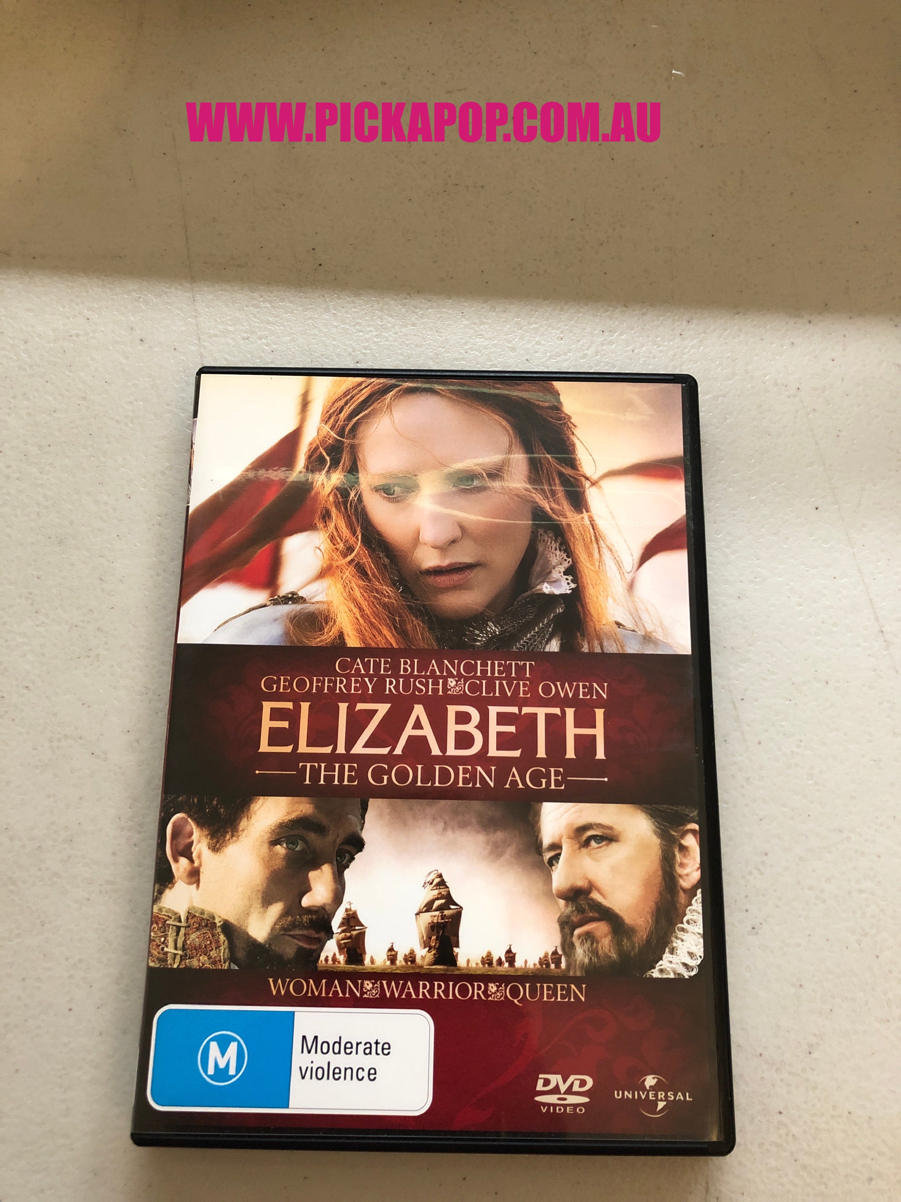 ELIZABETH THE GOLDEN AGE - PAL Region 4 - DVD Cleaned and Tested