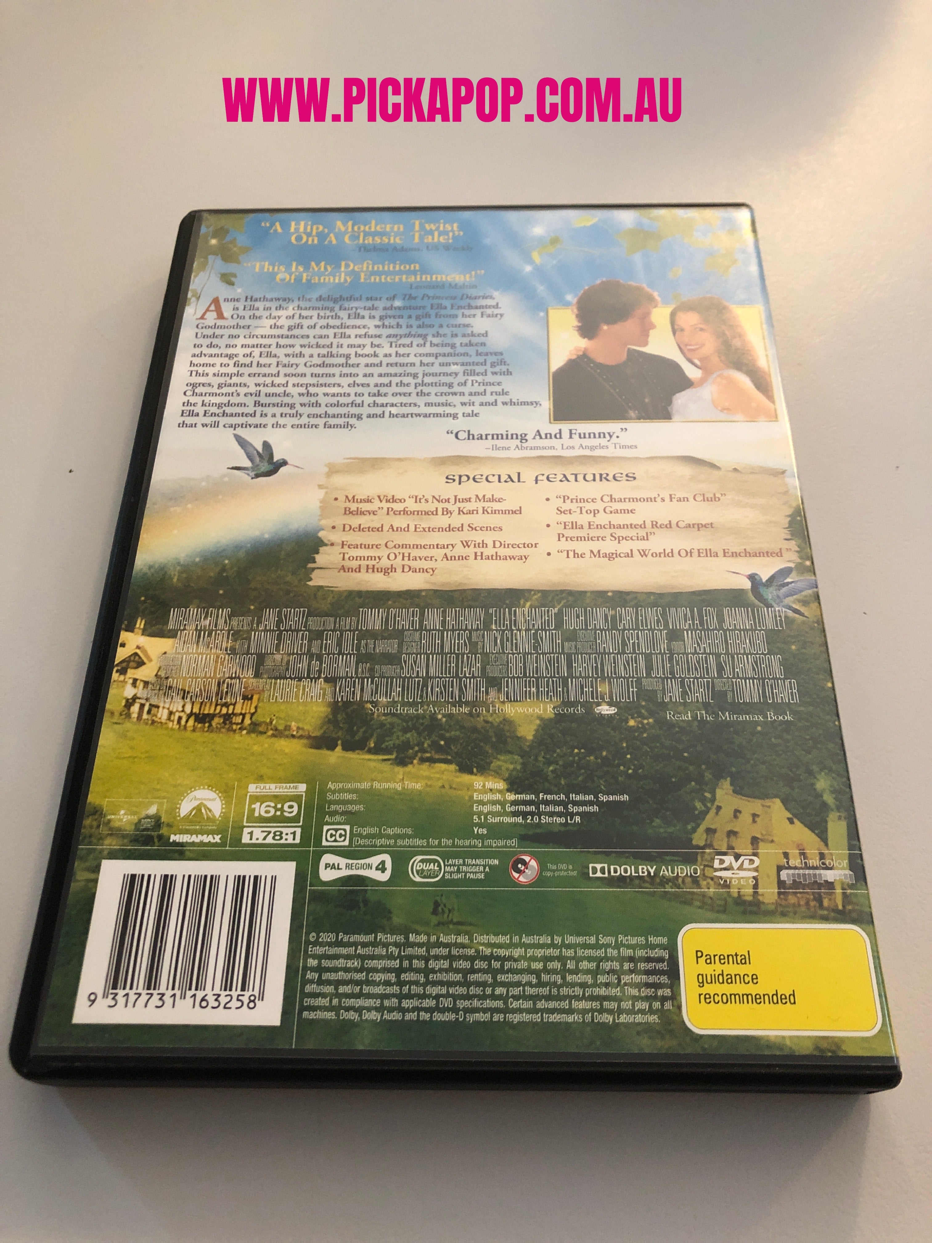 ELLA ENCHANTED - (PAL Region 4) DVD Cleaned and Tested