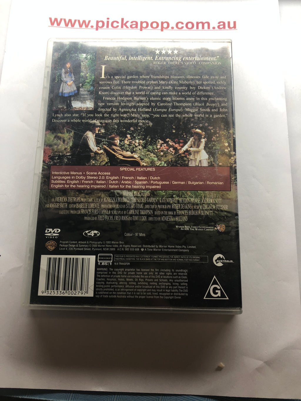 THE SECRET GARDEN - (PAL Region 4) DVD Cleaned and Tested