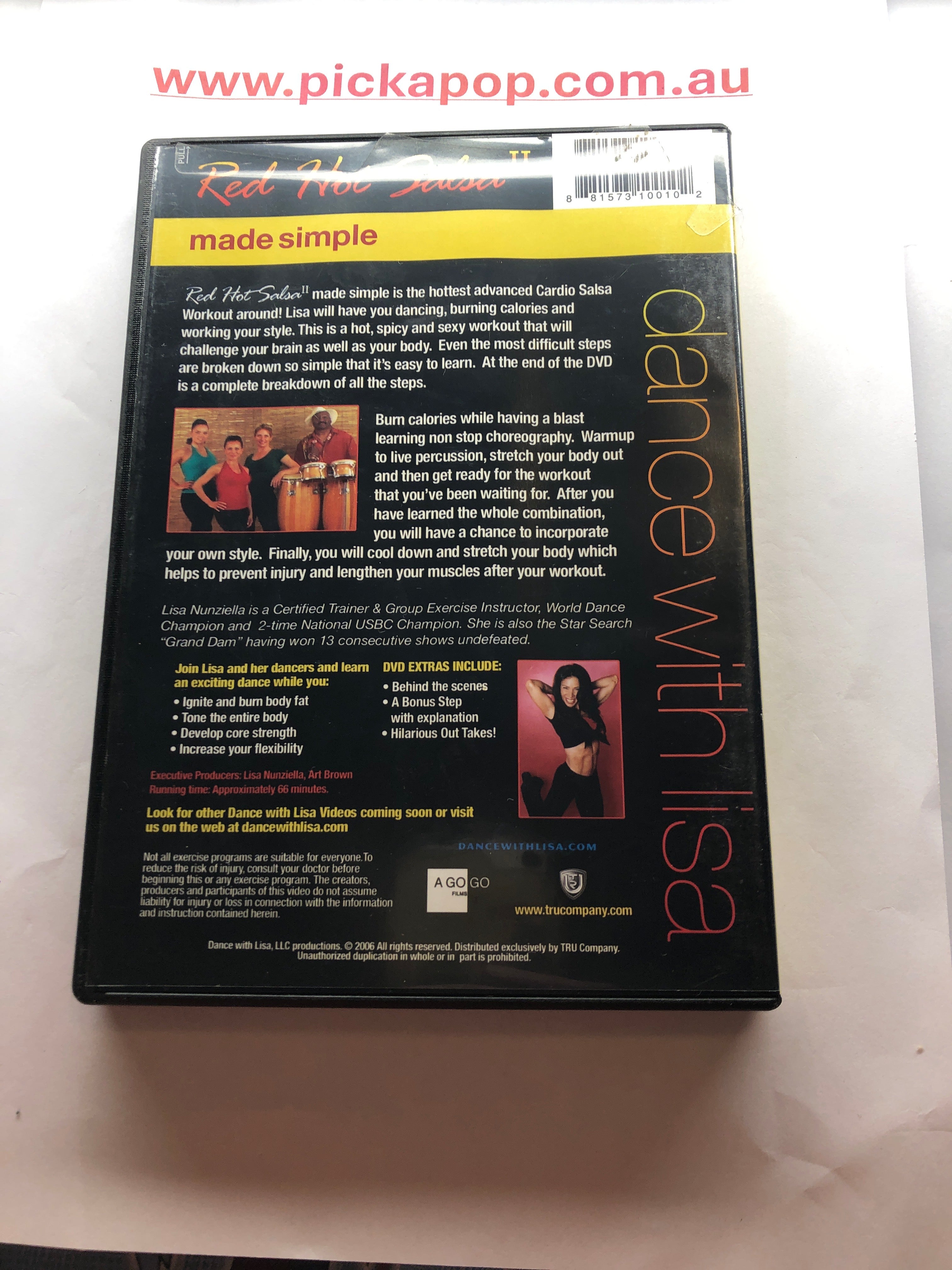RED HOT SALSA II, DANCE WITH LISA - (PAL Region 4) DVD Cleaned and Tested