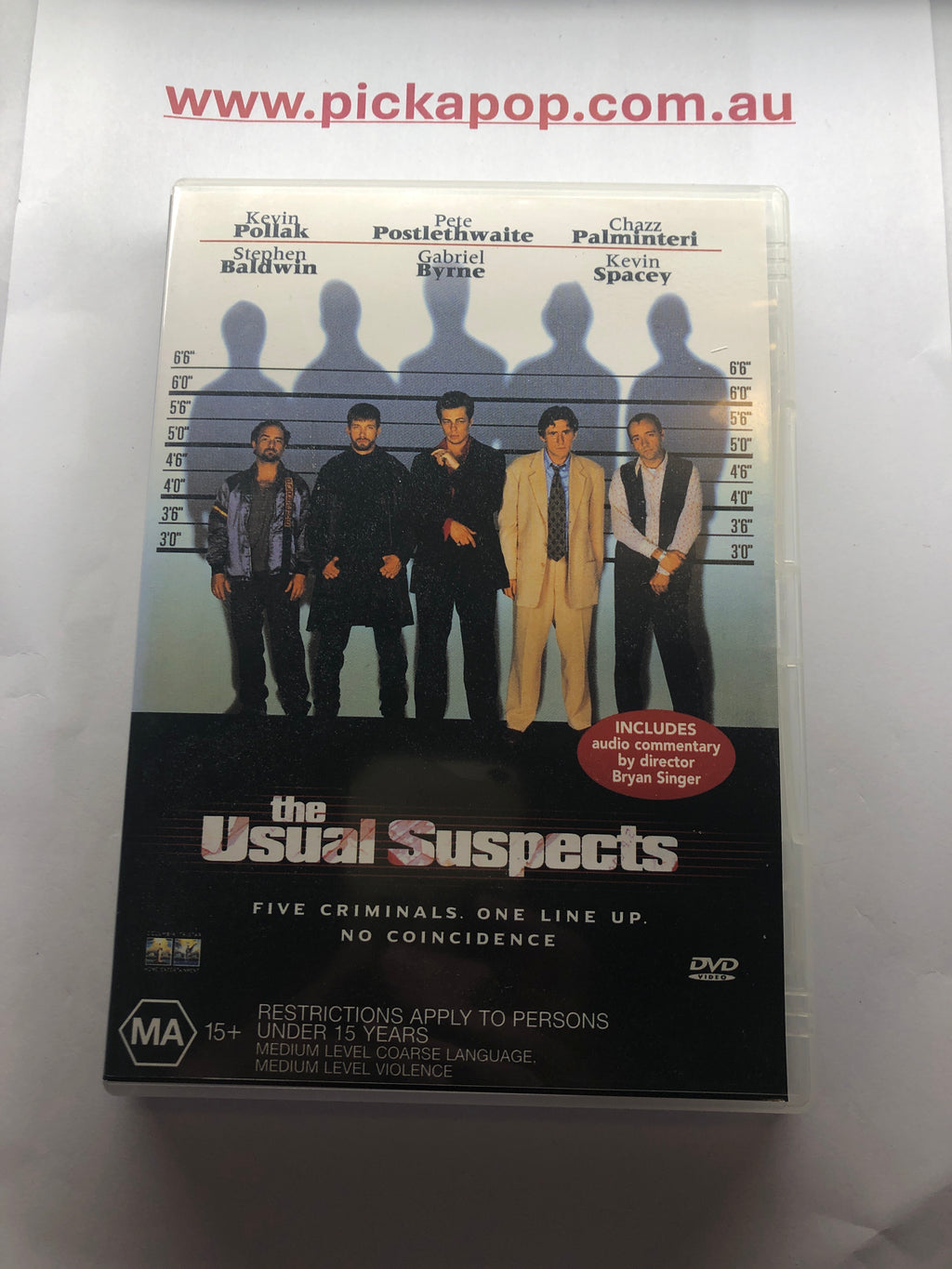 THE USUAL SUSPECTS - (PAL Region 4) DVD Cleaned and Tested