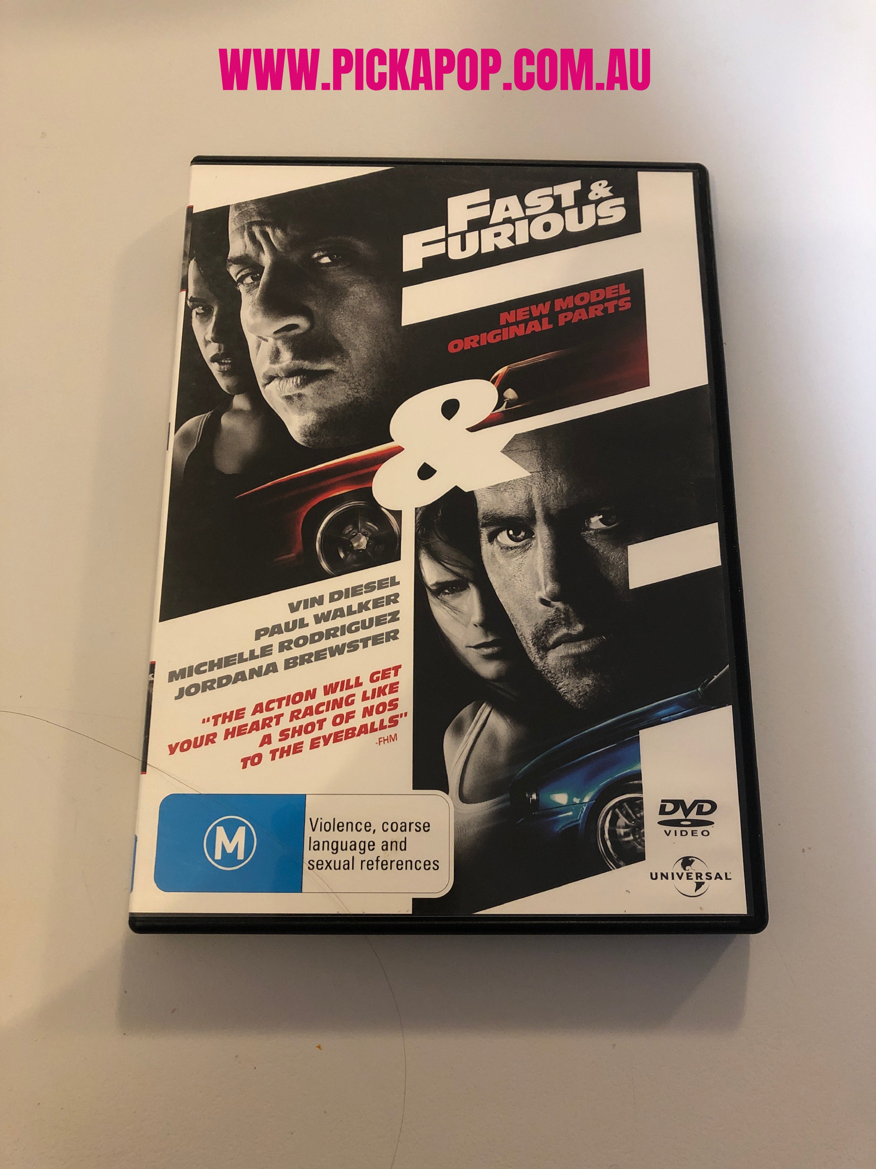 FAST & FURIOUS - (PAL Region 4) DVD Cleaned and Tested
