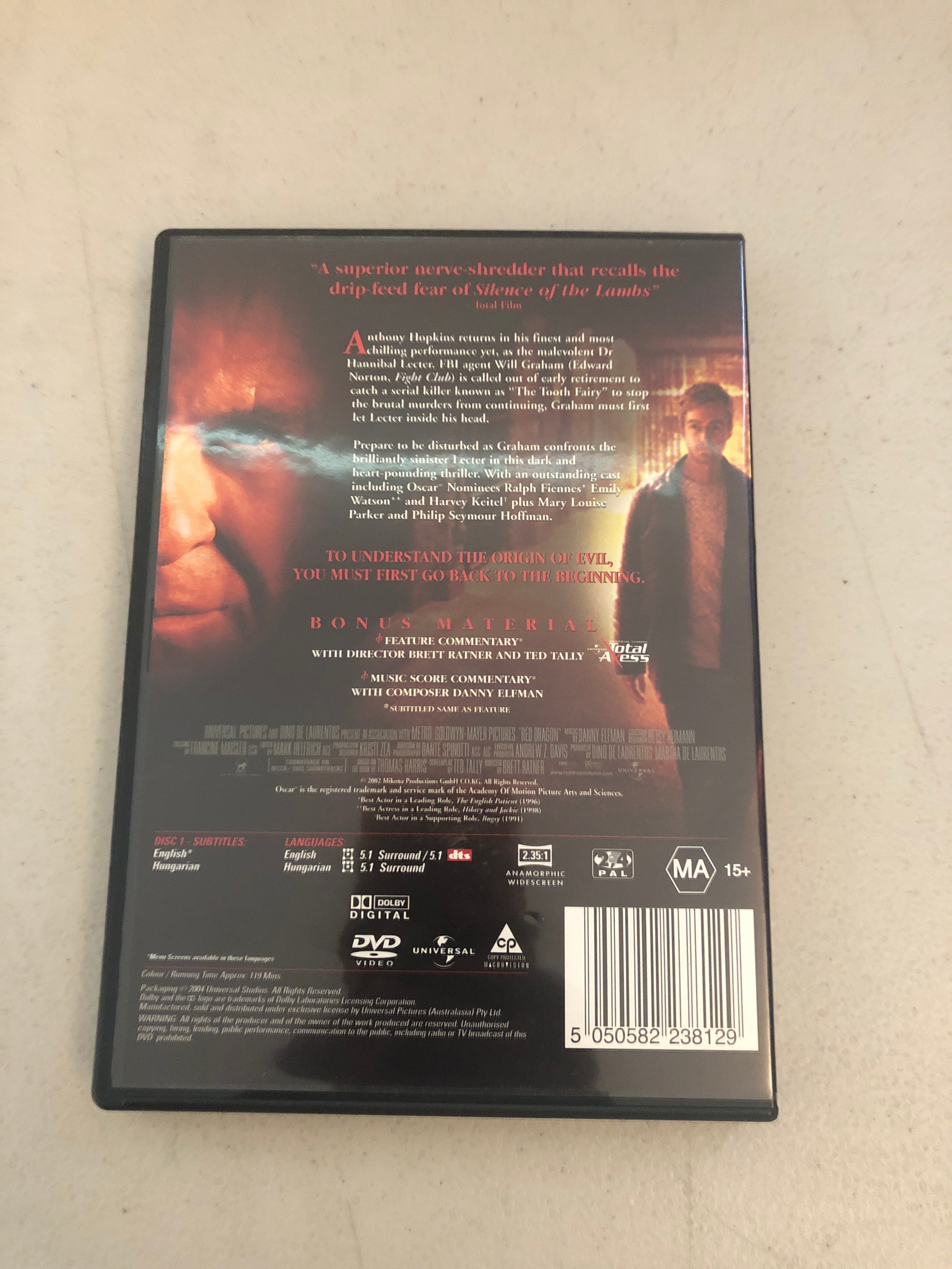 RED DRAGON - (PAL Region 4) DVD Cleaned and Tested