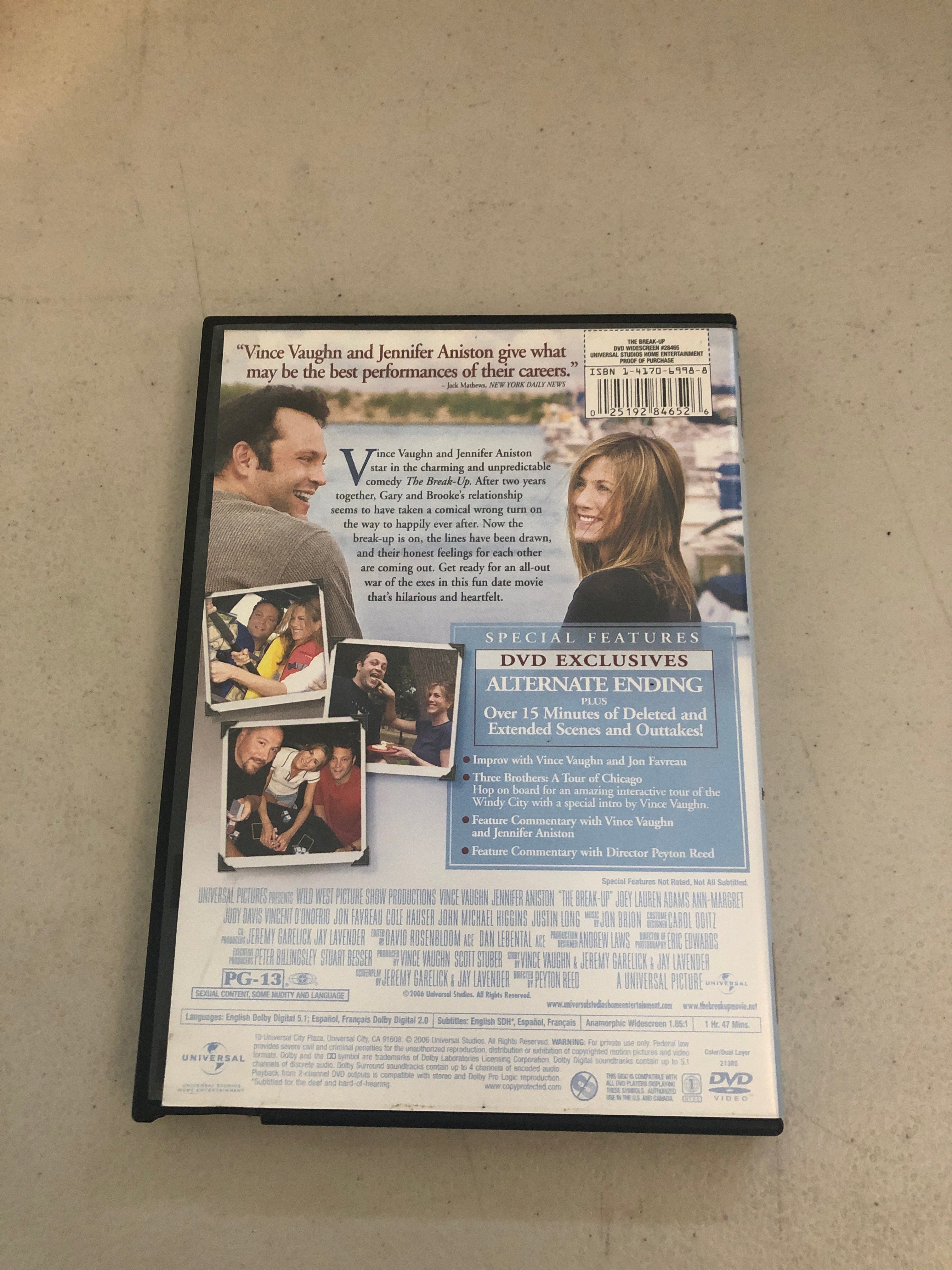 THE BREAK-UP - PAL Region 4 - DVD Cleaned and Tested