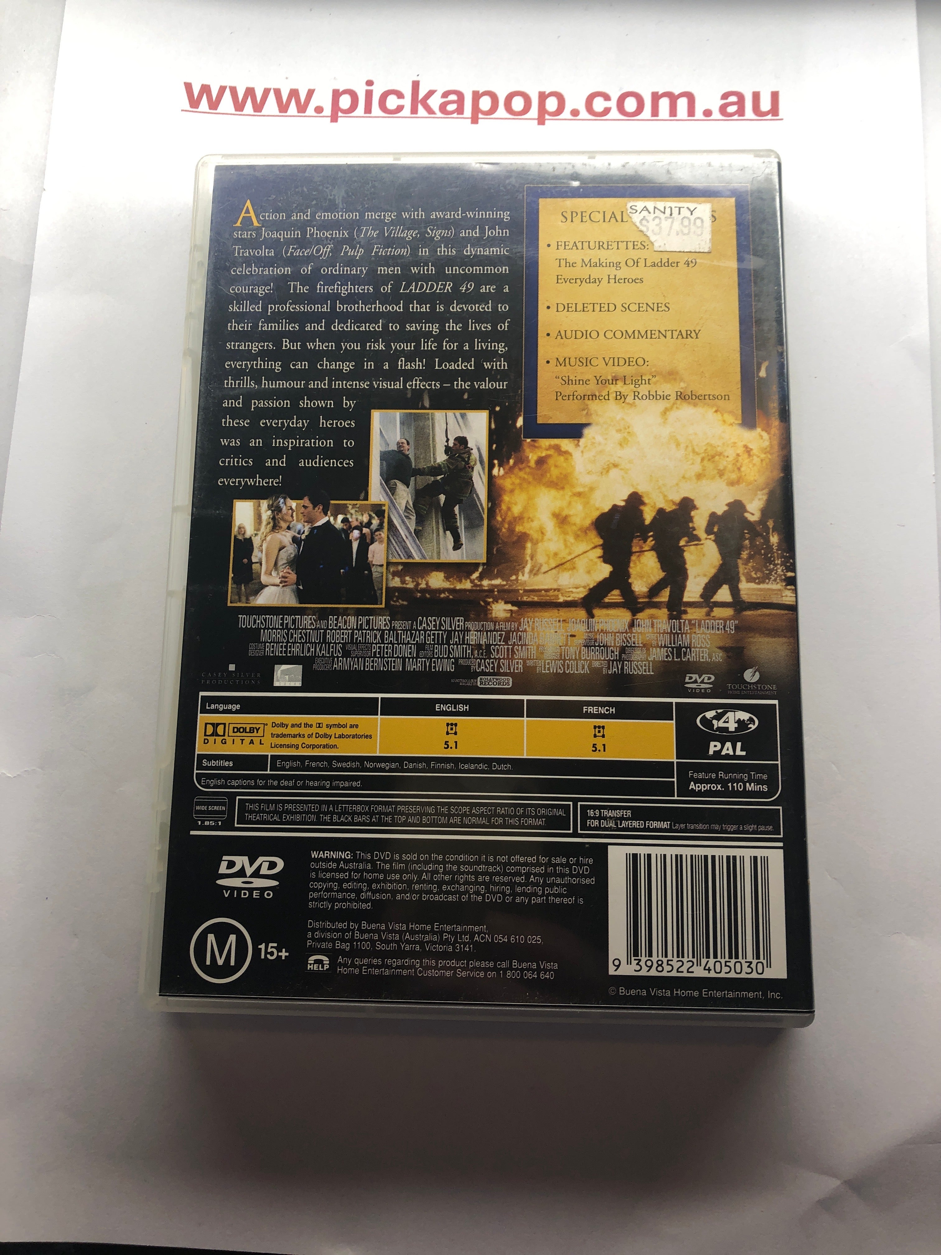 LADDER 49 - (PAL Region 4) DVD Cleaned and Tested