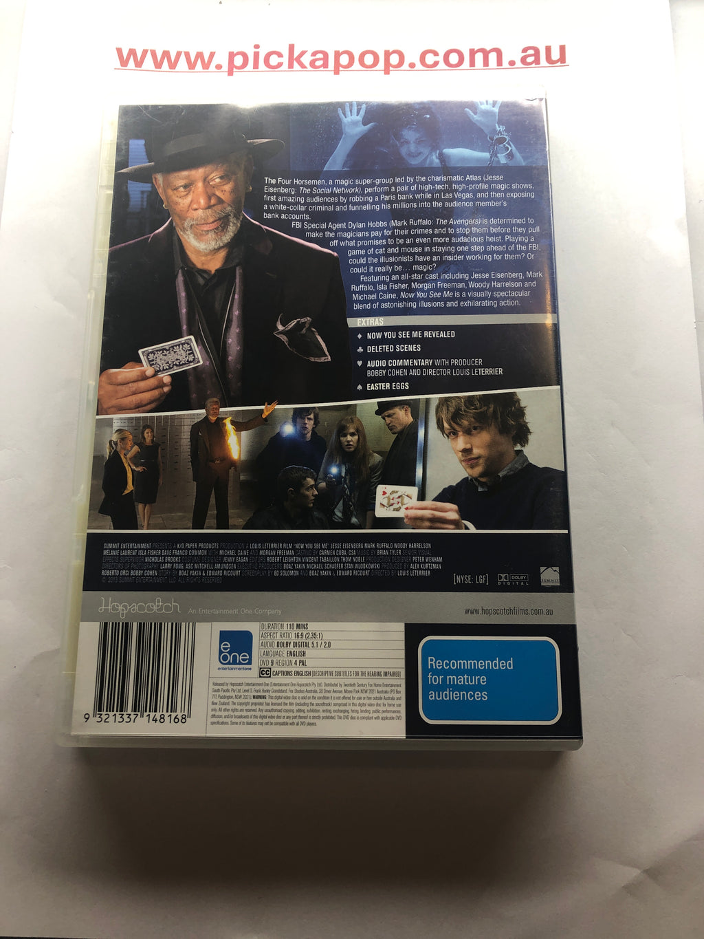 NOW YOU SEE ME - (PAL Region 4) DVD Cleaned and Tested