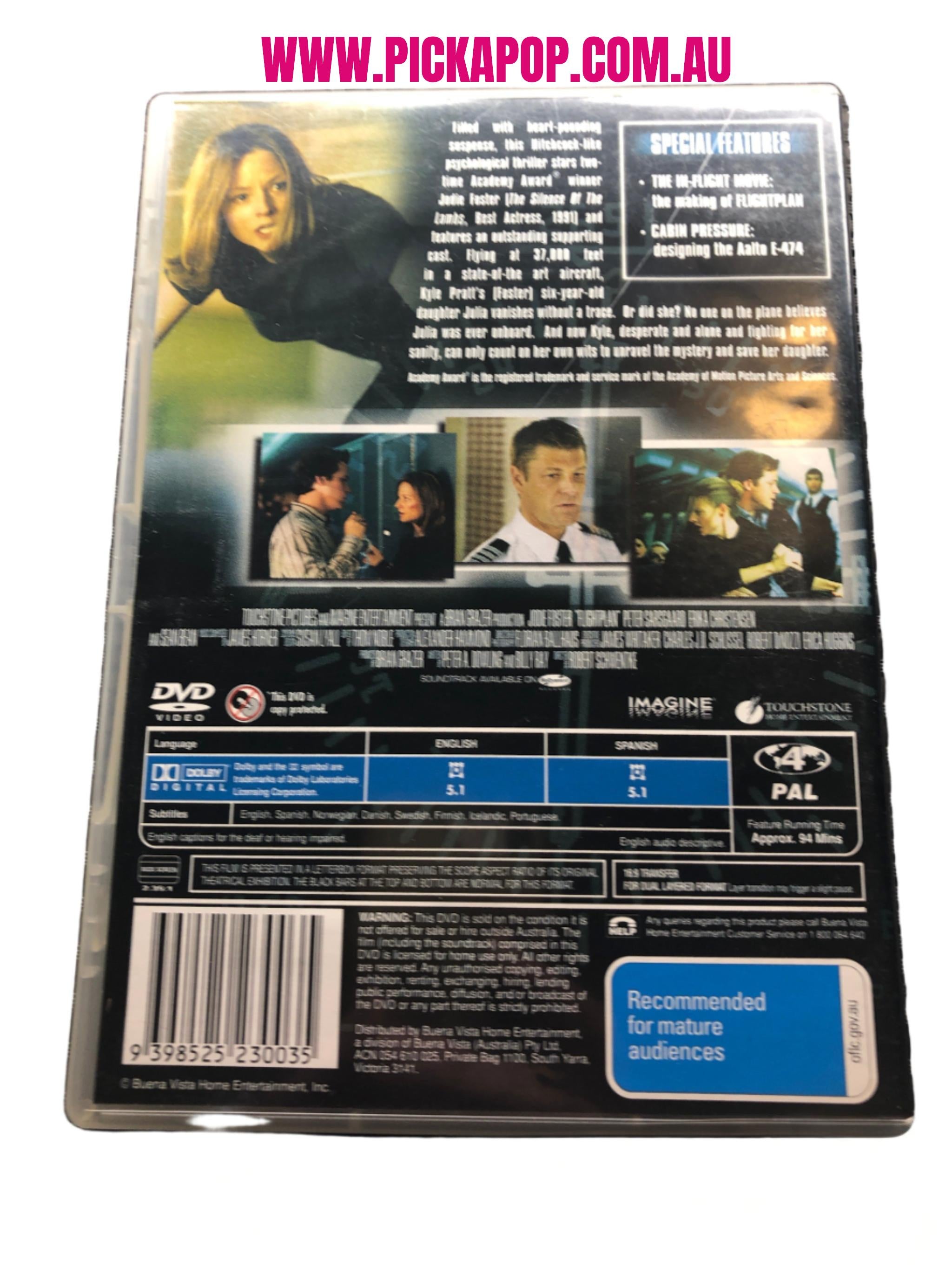 FLIGHTPLAN - (PAL Region 4) DVD Cleaned and Tested