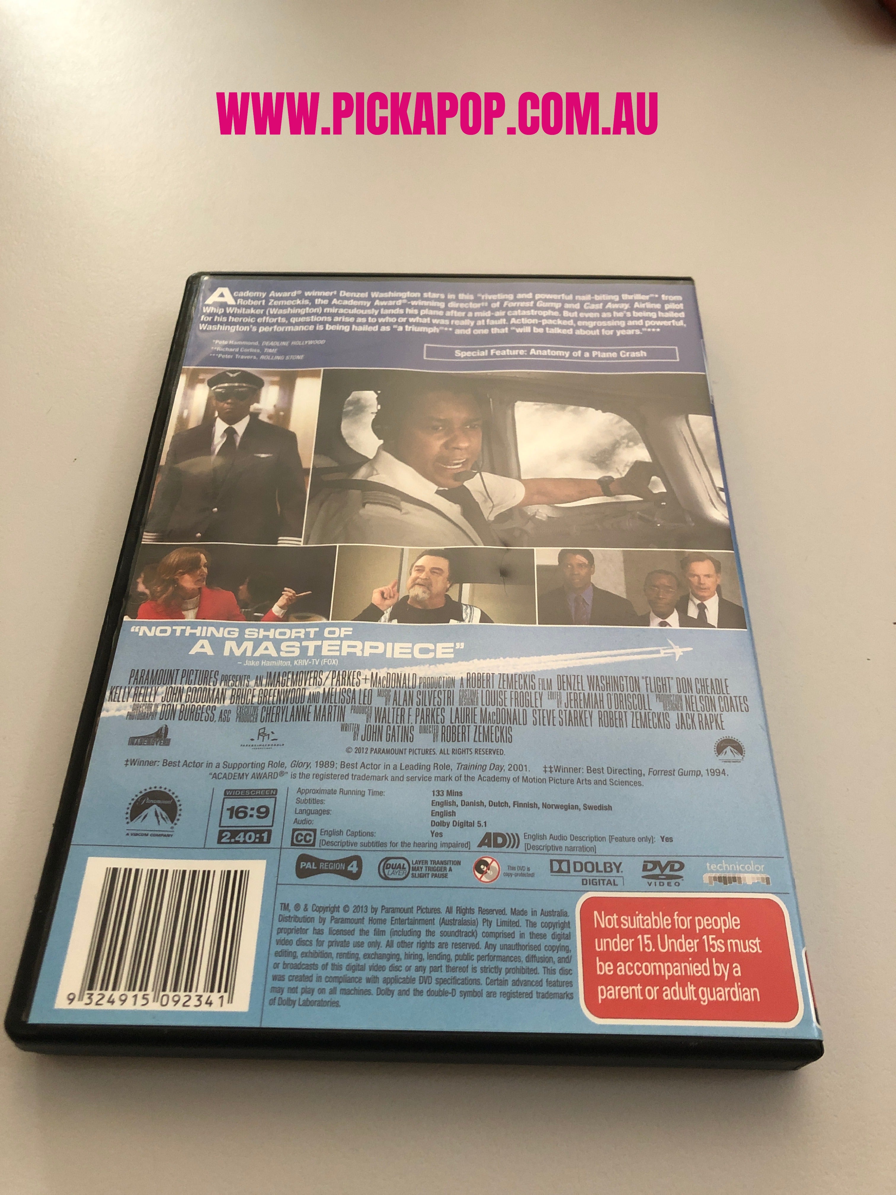 FLIGHT - EX RENTAL - (PAL Region 4) DVD Cleaned and Tested