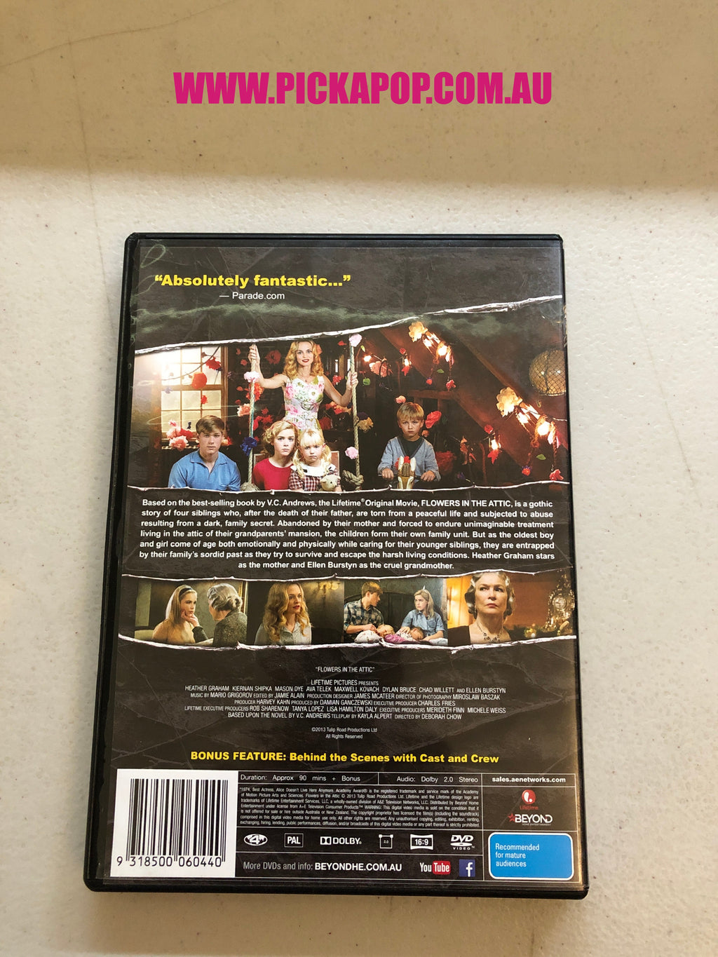 FLOWERS IN THE ATTIC - PAL Region 4 - DVD Cleaned and Tested