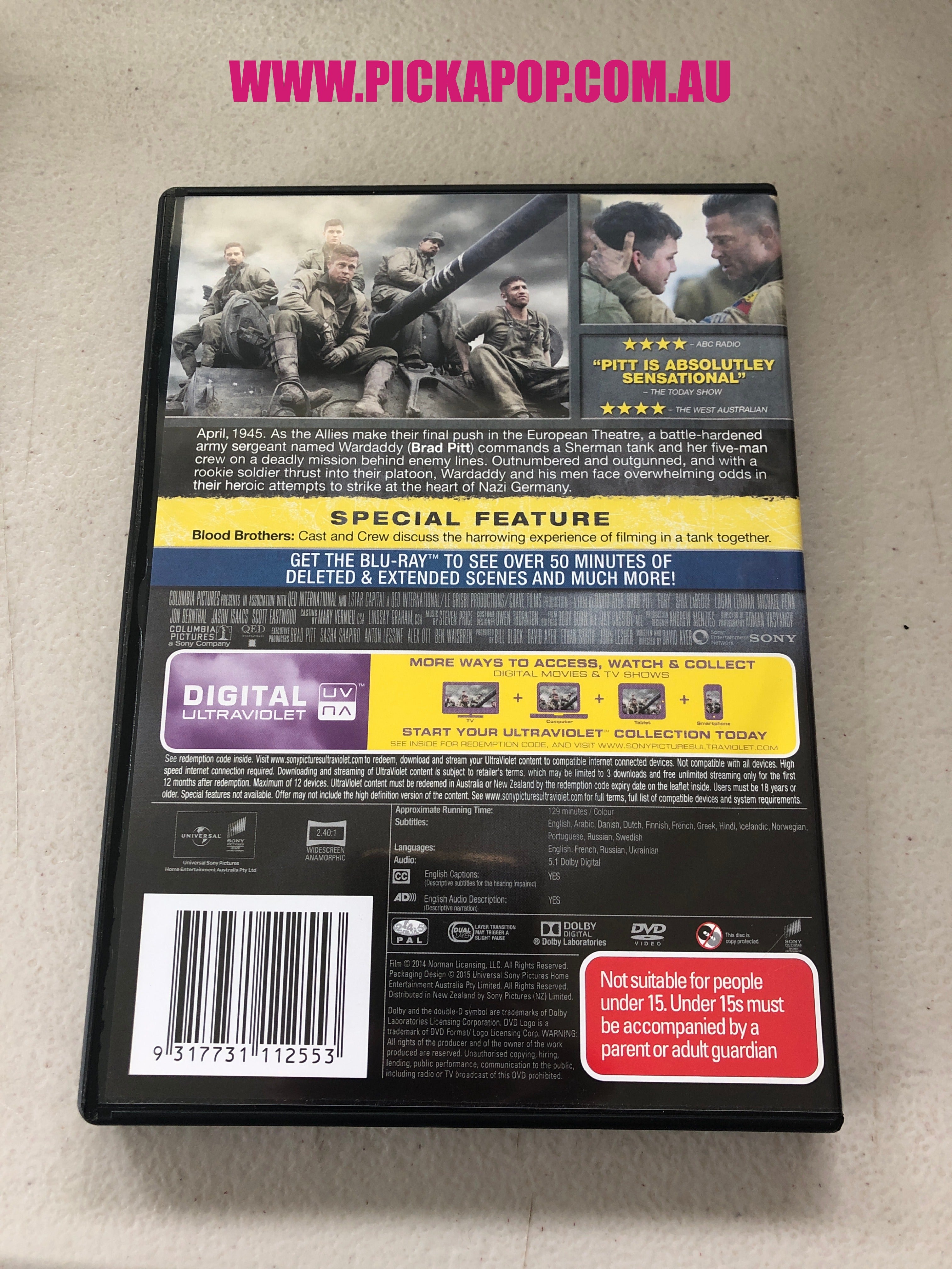 FURY -PAL Region 4 - DVD Cleaned and Tested