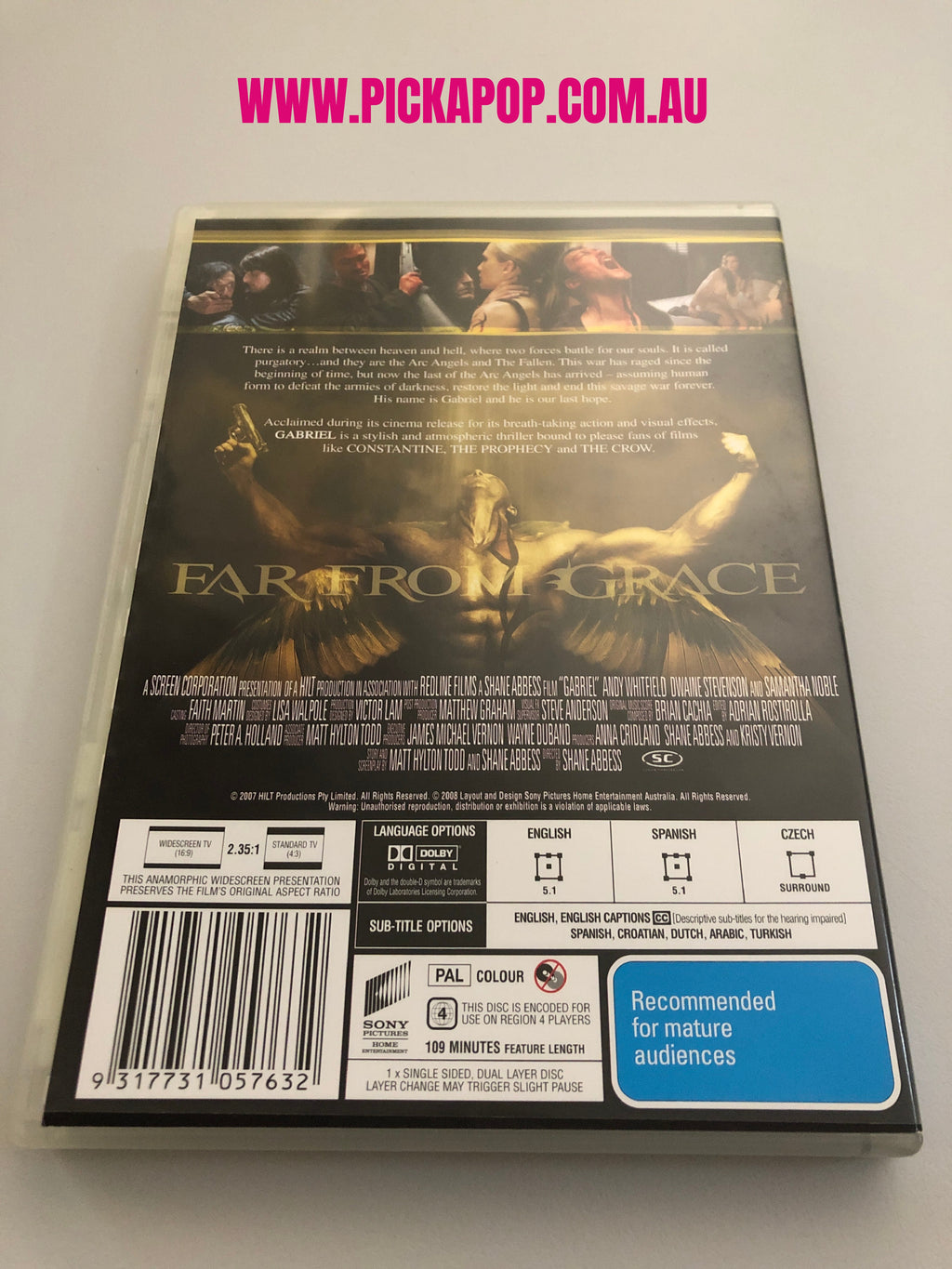 GABRIEL - (PAL Region 4) DVD Cleaned and Tested