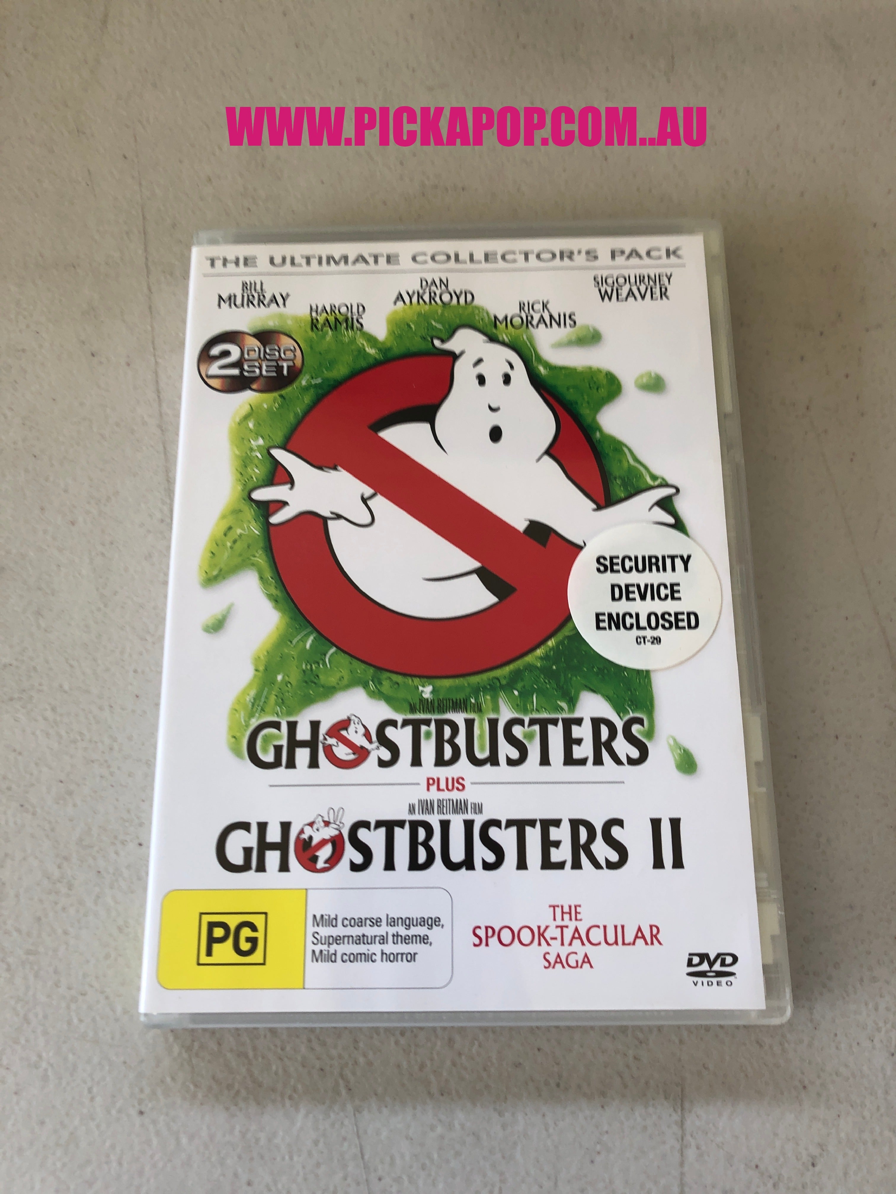 GHOST BUSTERS PLUS GHOSTBUSTERS II - PAL Region 4 - DVD Cleaned and Tested