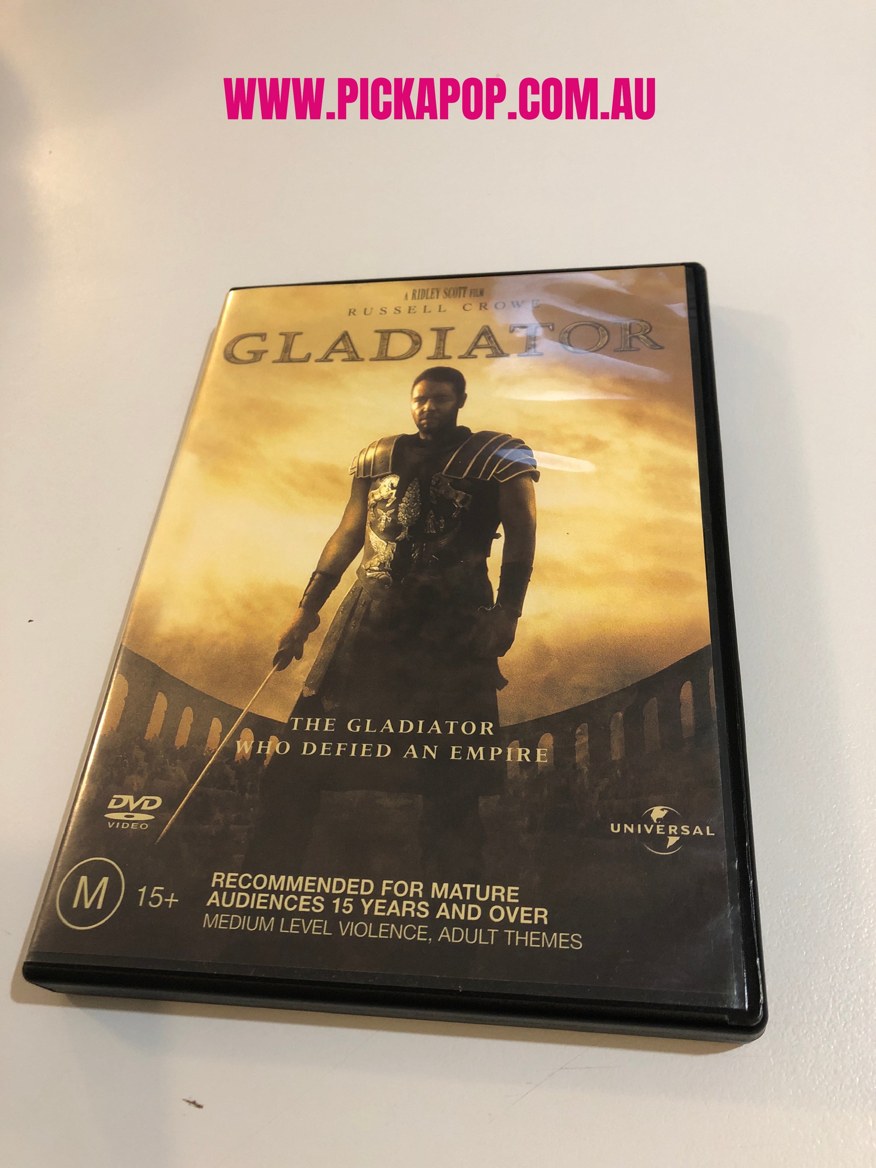 GLADITOR - (PAL Region 4) DVD Cleaned and Tested