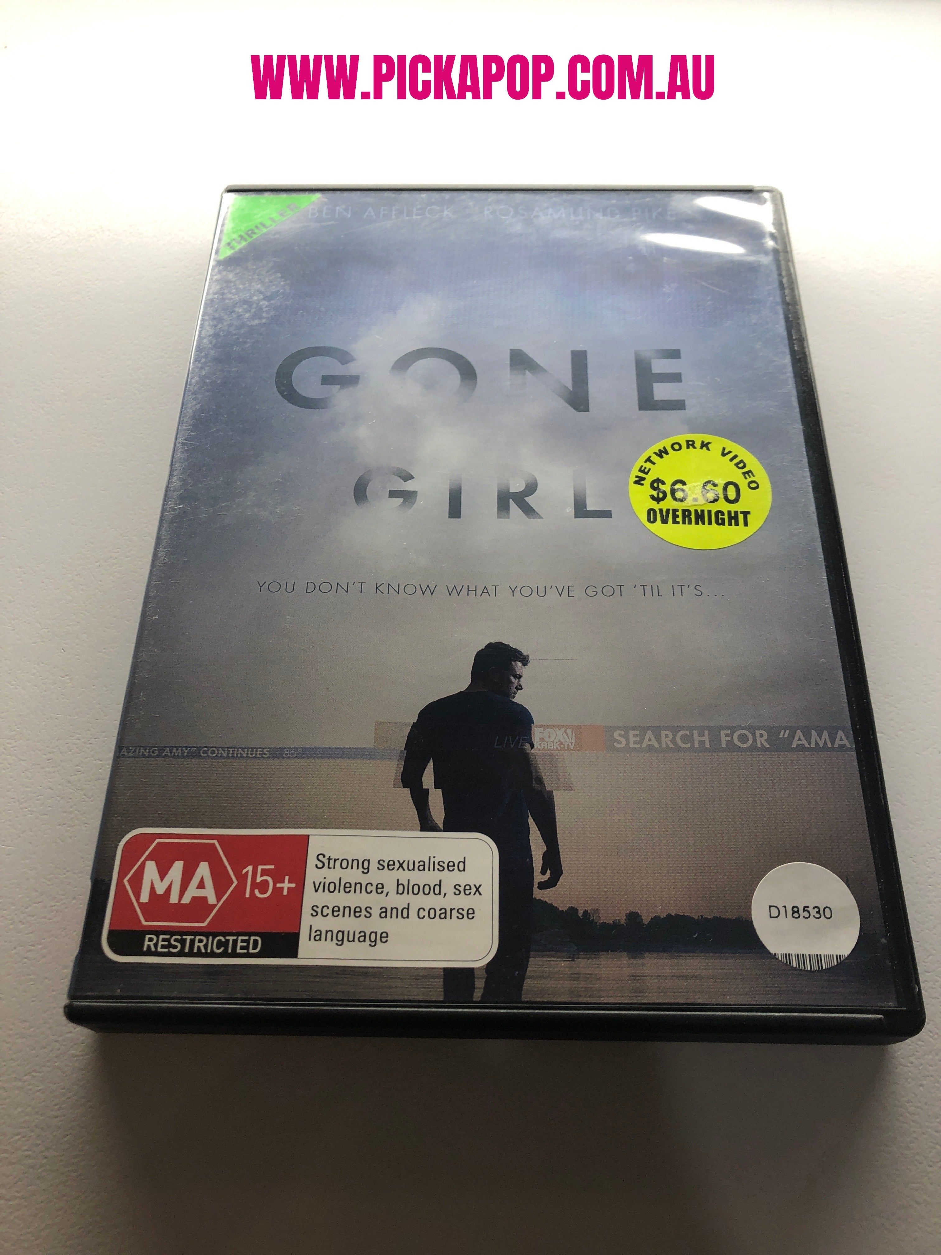 GONE GIRL - (PAL Region 4) DVD Cleaned and Tested