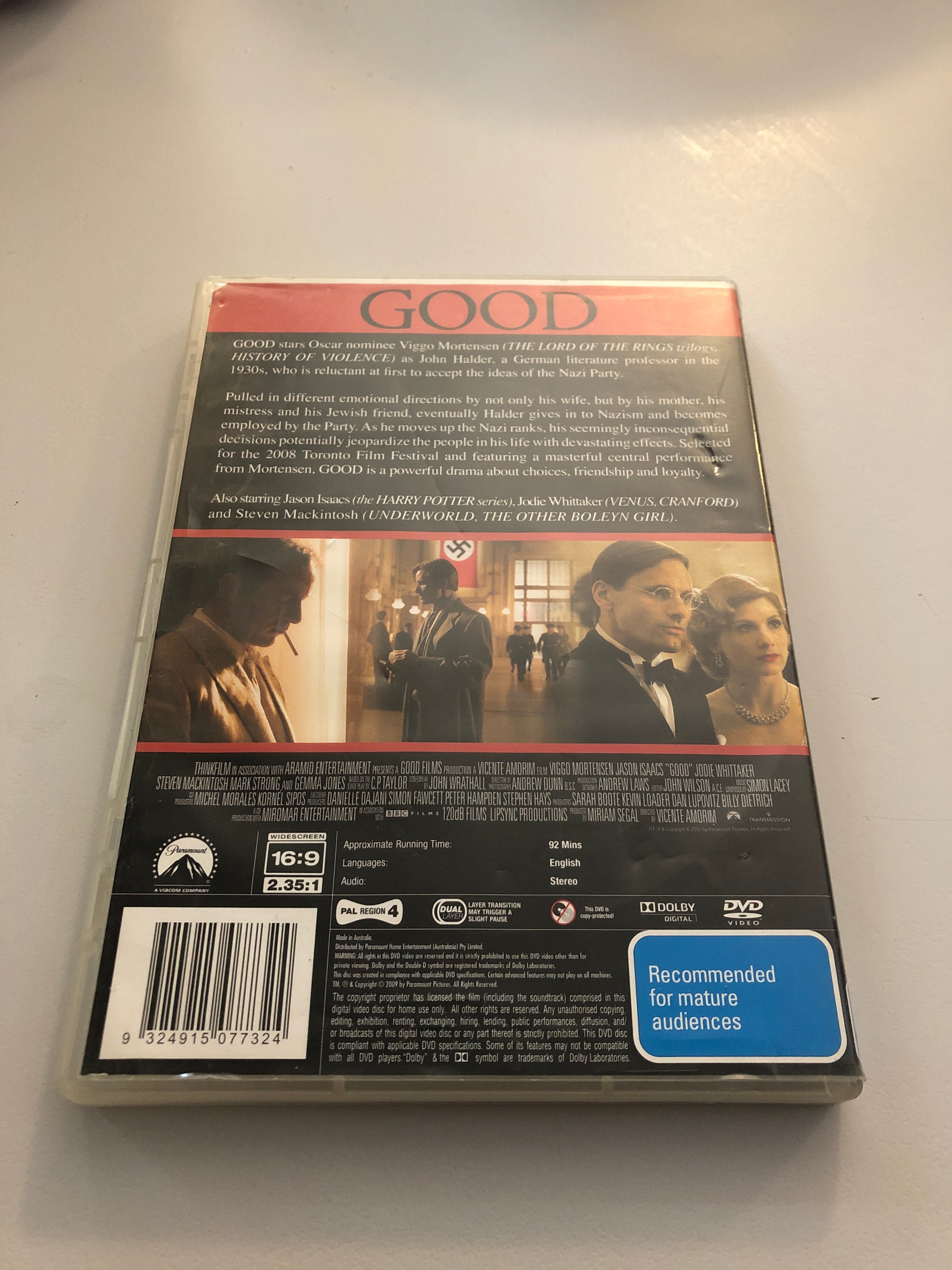 GOOD - (PAL Region 4) DVD Cleaned and Testes