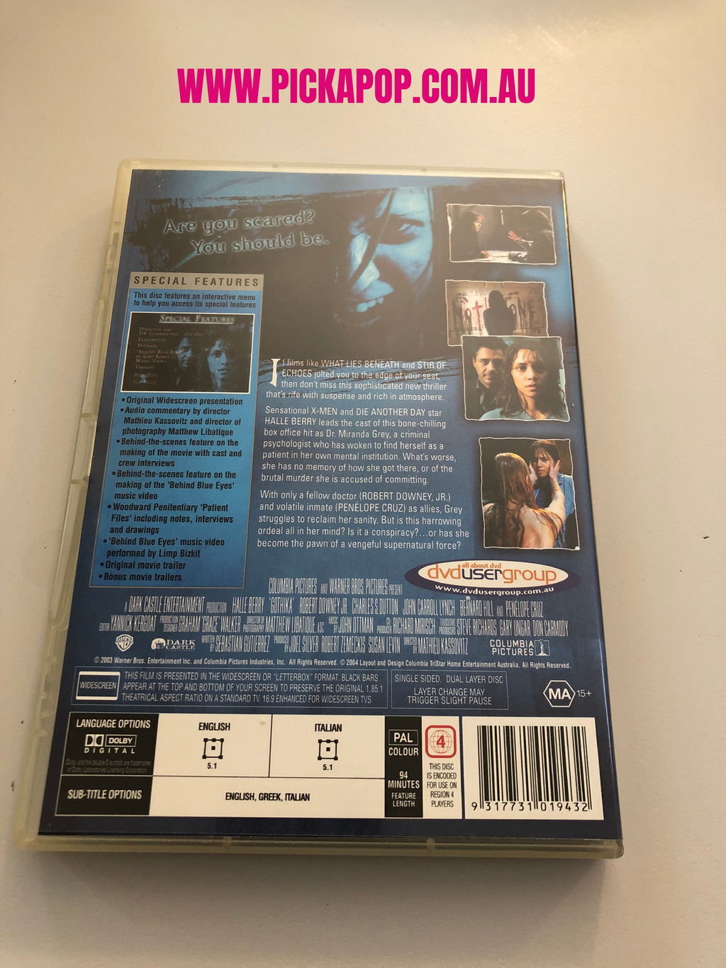 GOTHIKA - (PAL Region 4) DVD Cleaned and Tested