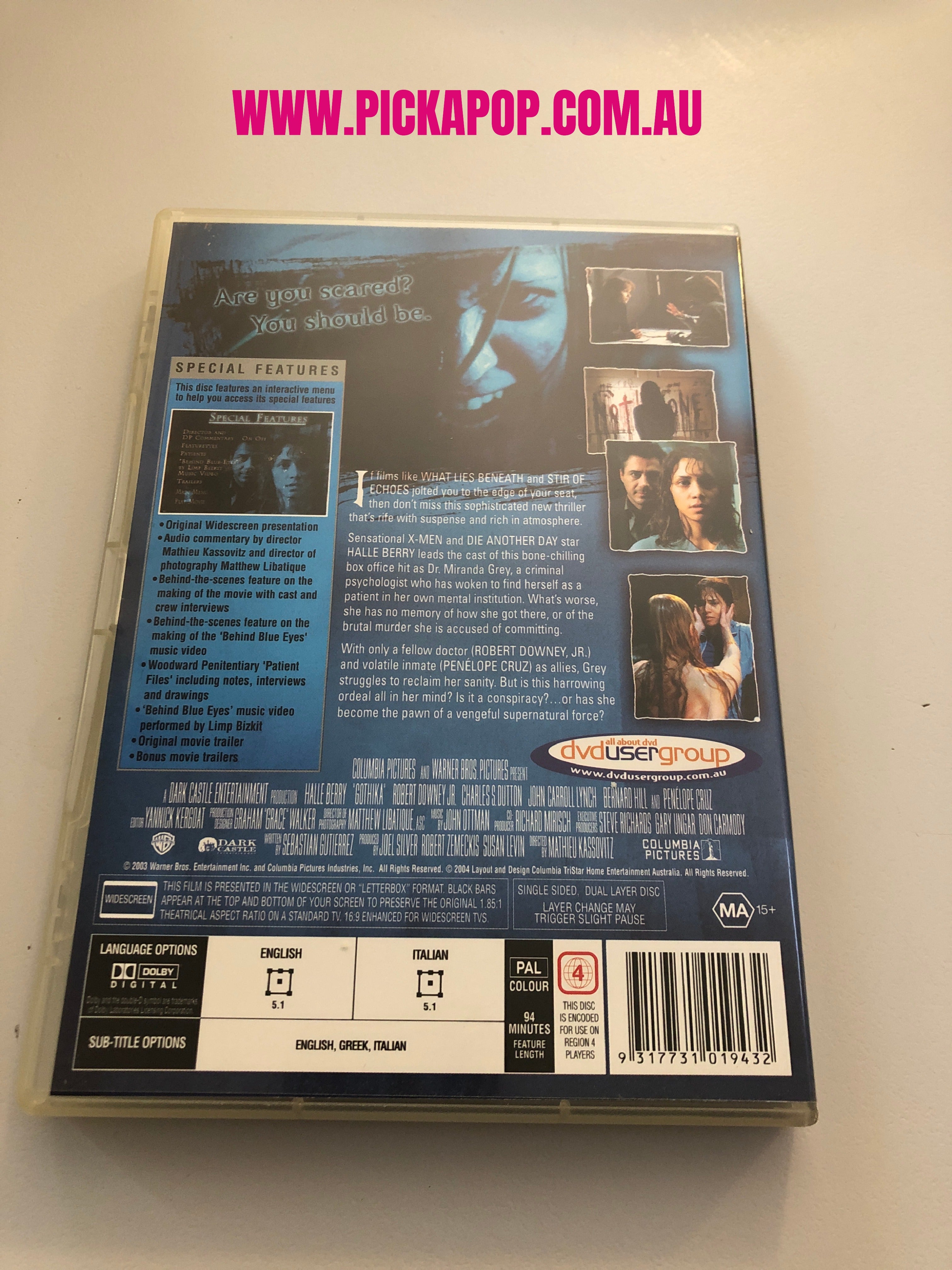 GOTHIKA - (PAL Region 4) DVD Cleaned and Tested