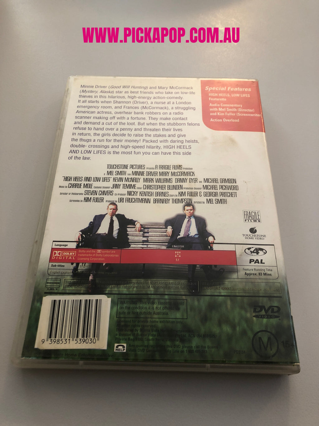 HIGH HEELS AND LOW LIFES - (PAL Region 4) DVD Cleaned and Tested