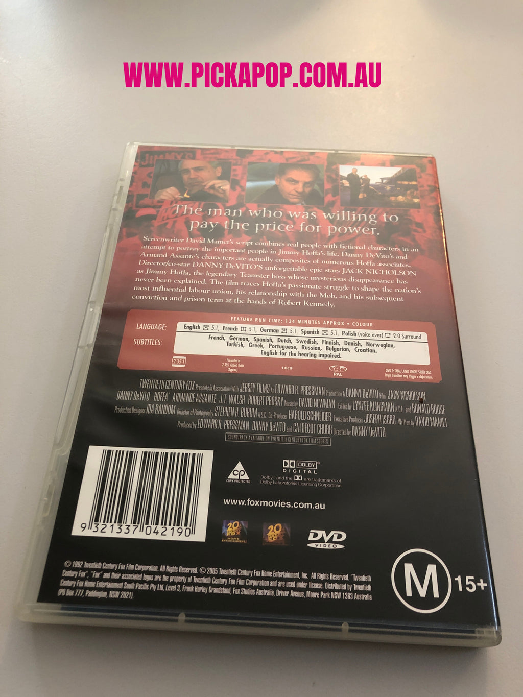 HOFFA - (PAL Region 4) DVD Cleaned and Tested