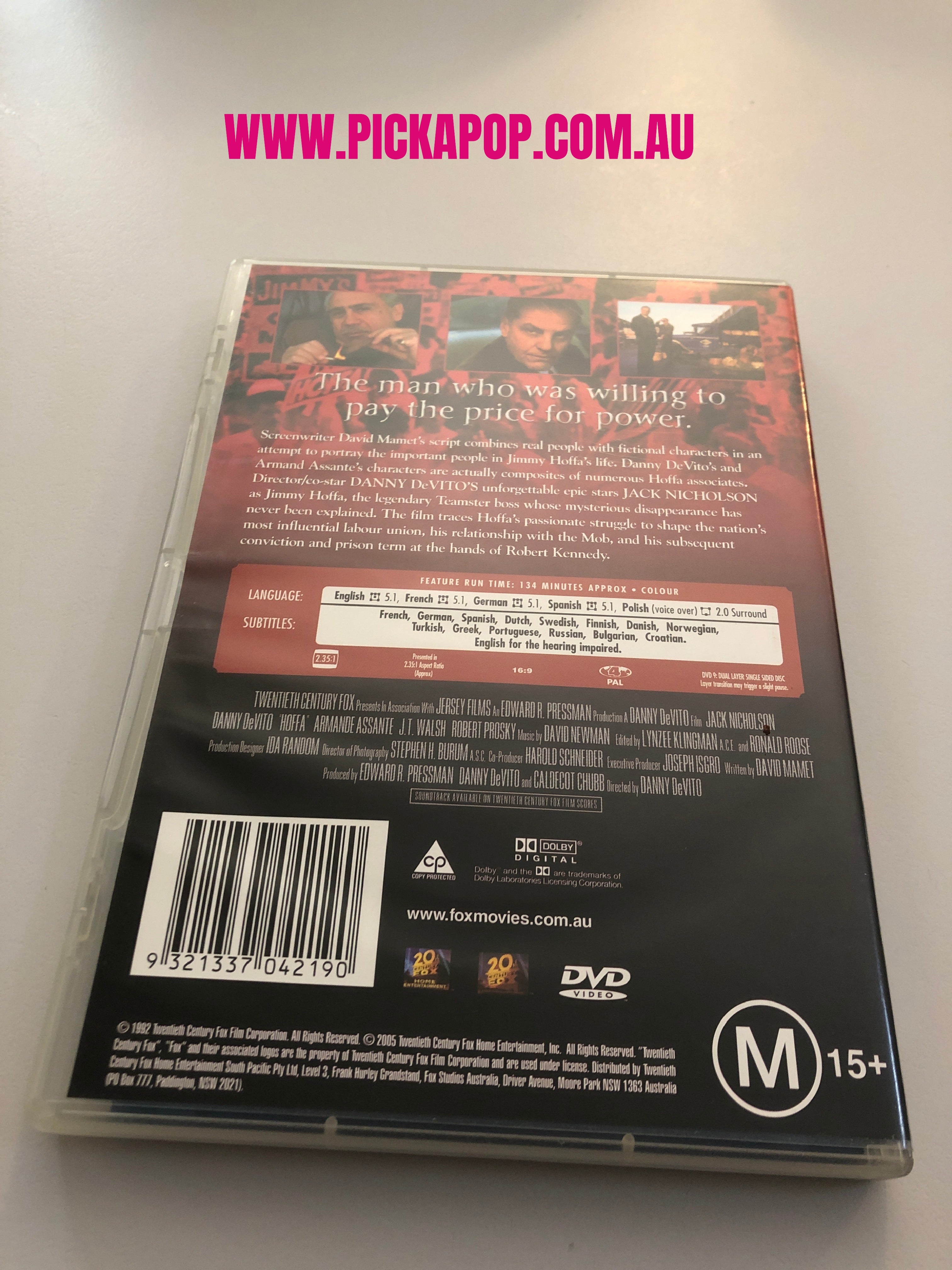 HOFFA - (PAL Region 4) DVD Cleaned and Tested