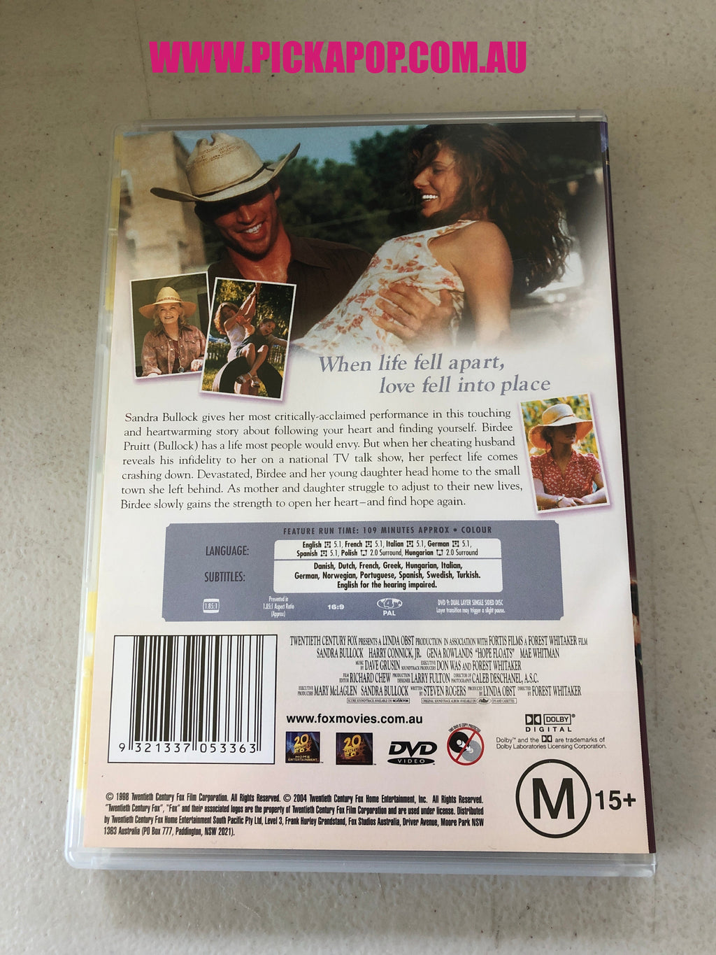 HOPE FLOATS - PAL Region 4 - DVD Cleaned and Tested