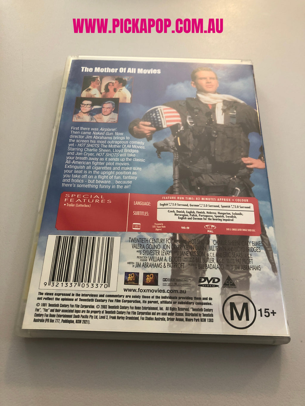 HOT SHOTS - (PAL Region 4) DVD Cleaned and Tested