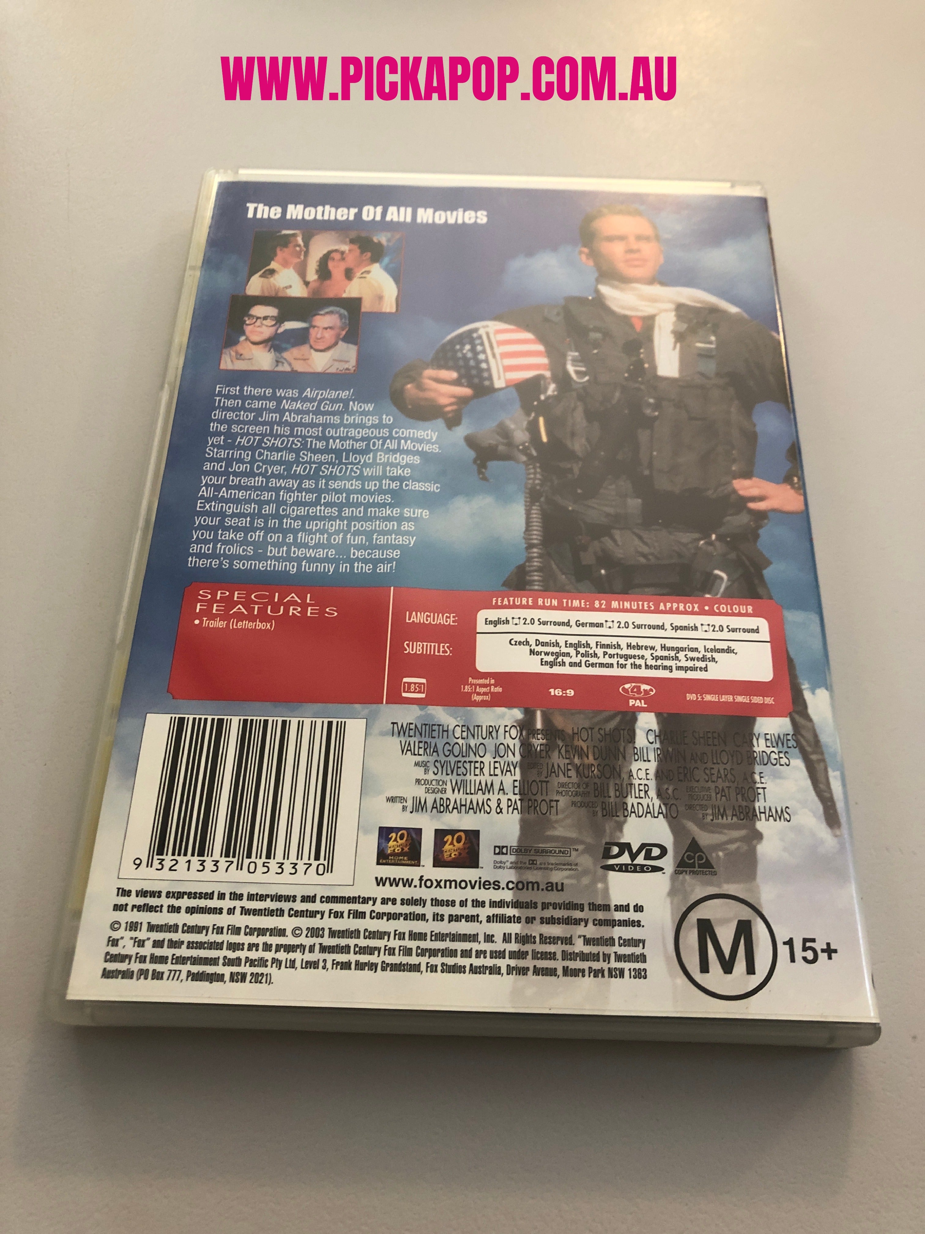 HOT SHOTS - (PAL Region 4) DVD Cleaned and Tested