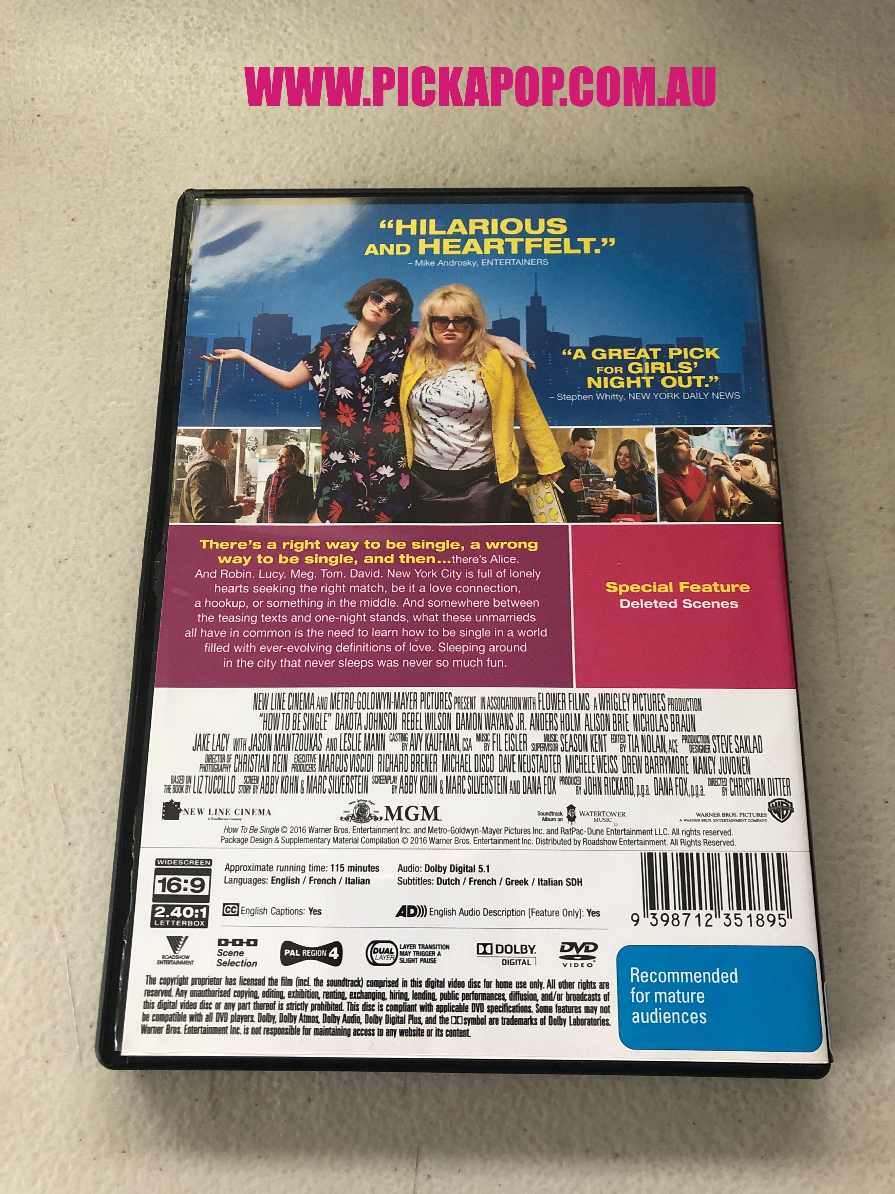 HOW TO BE SINGLE - PAL Region 4 - DVD Cleaned and Tested