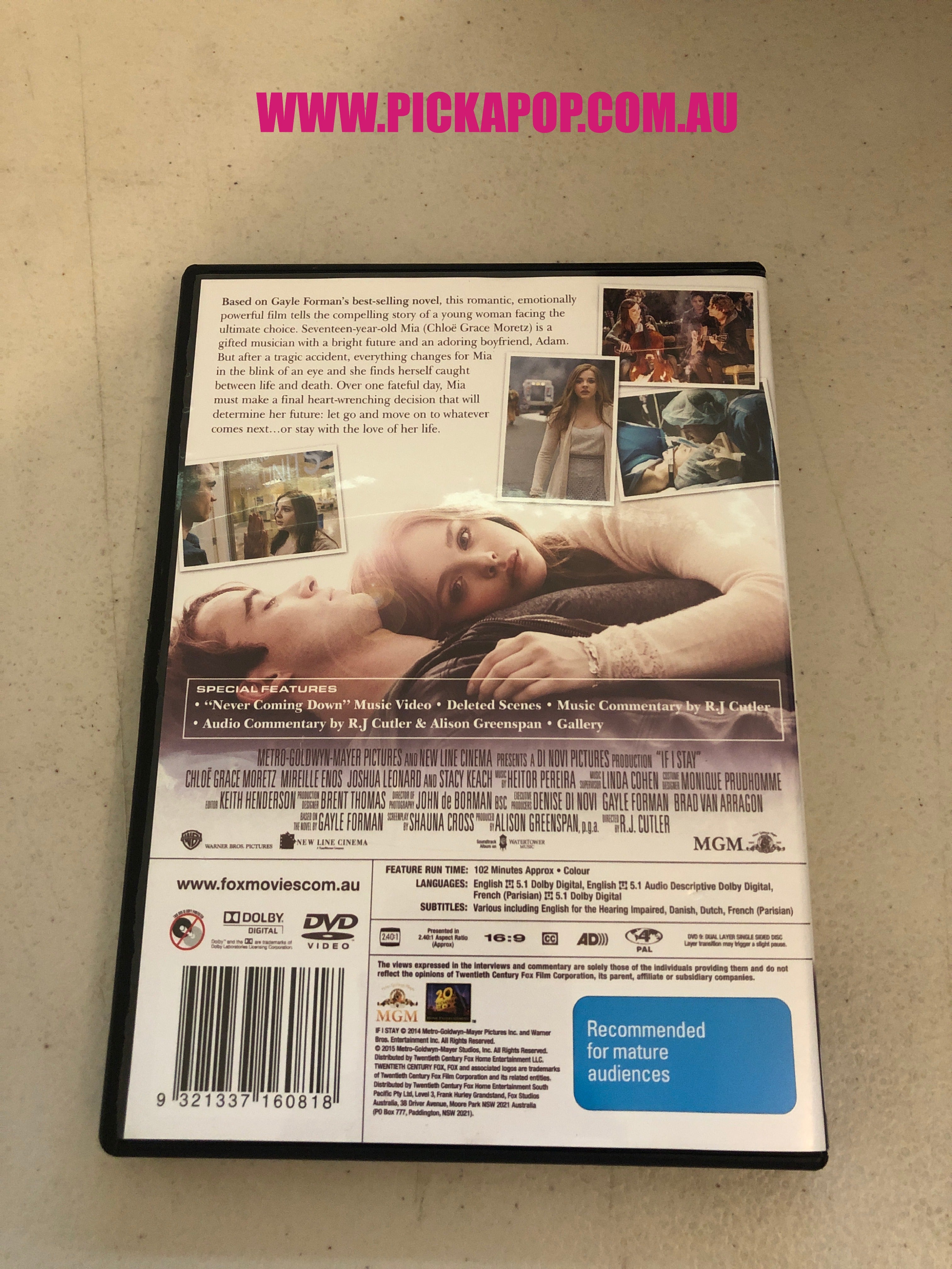 IF I STAY - PAL Region 4 - DVD Cleaned and Tested