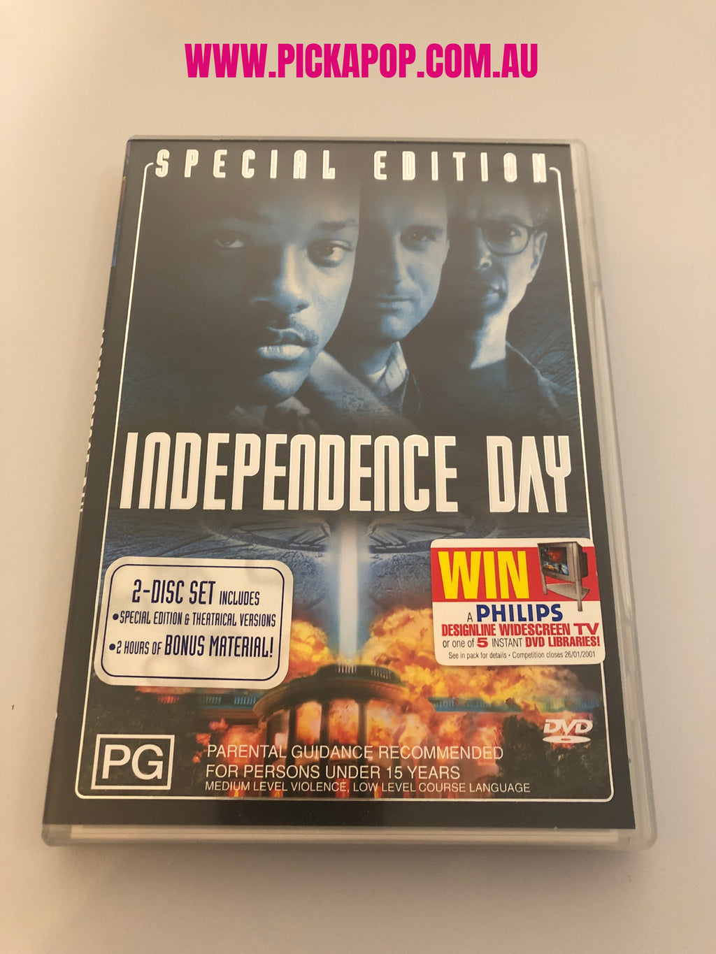 INDEPENDENCE DAY - SPECIAL EDITION 2 DISC SET -  (PAL Region 4) DVD Cleaned and Tested