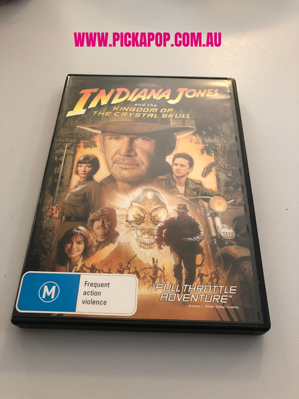 INDIANA JONES AND THE KINGDOM OF THE CRYSTAL SKULL- (PAL Region 4) DVD Cleaned and Tested