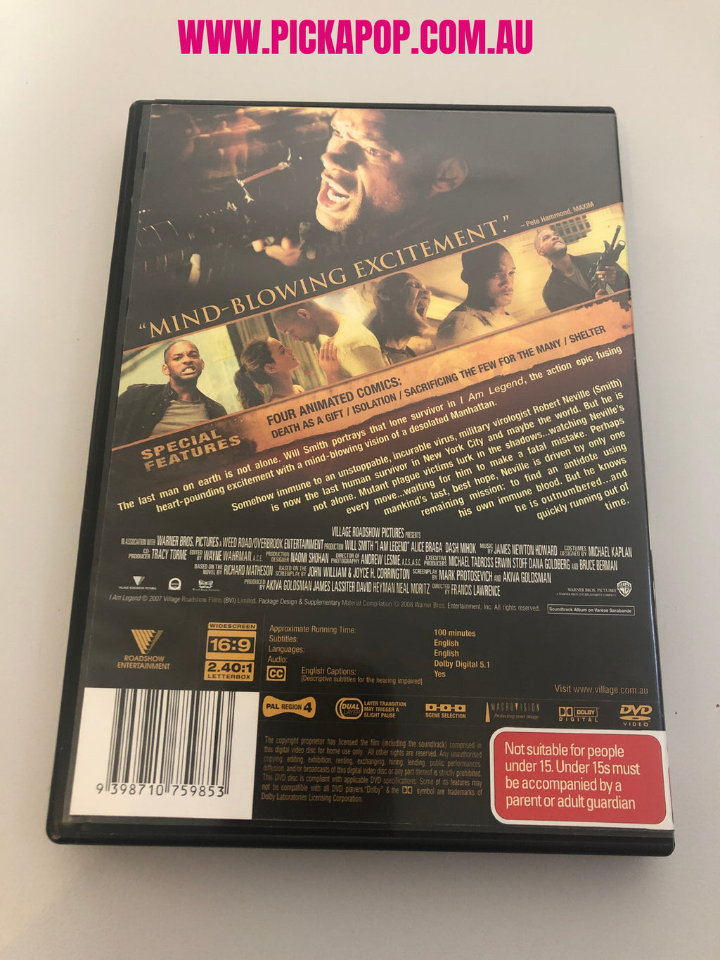 I AM LEGEND - (PAL Region 4) DVD Cleaned and Tested