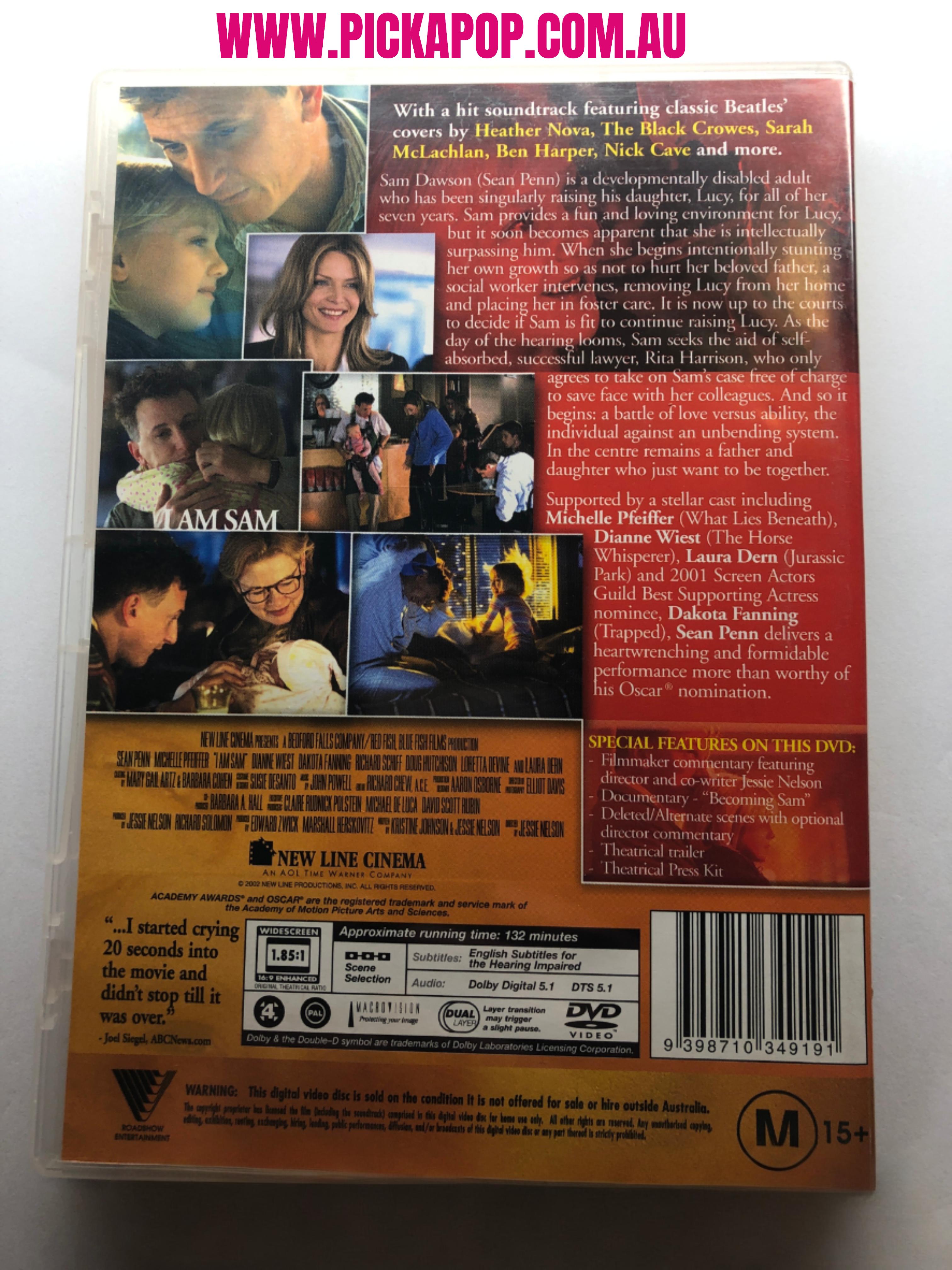 I AM SAM - (PAL Region 4) DVD Cleaned and Tested