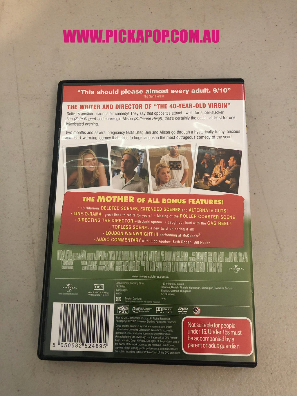 KNOCKED UP - PAL Region 4 - DVD Cleaned and Tested