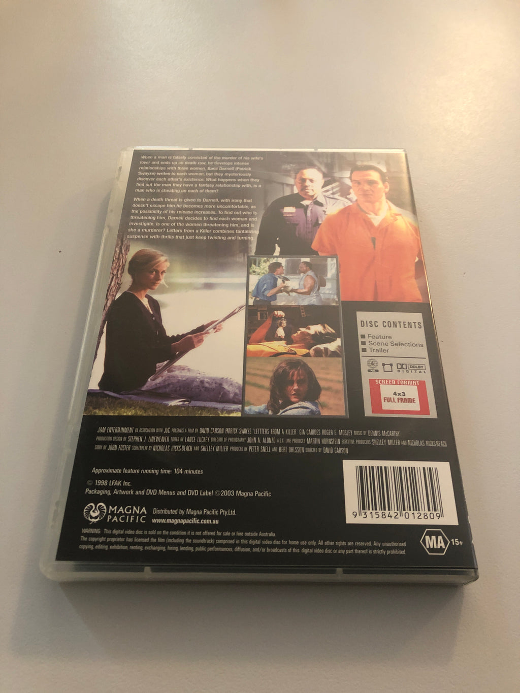 LETTERS FROM A KILLER - (PAL Region 4) DVD Cleaned and Tested