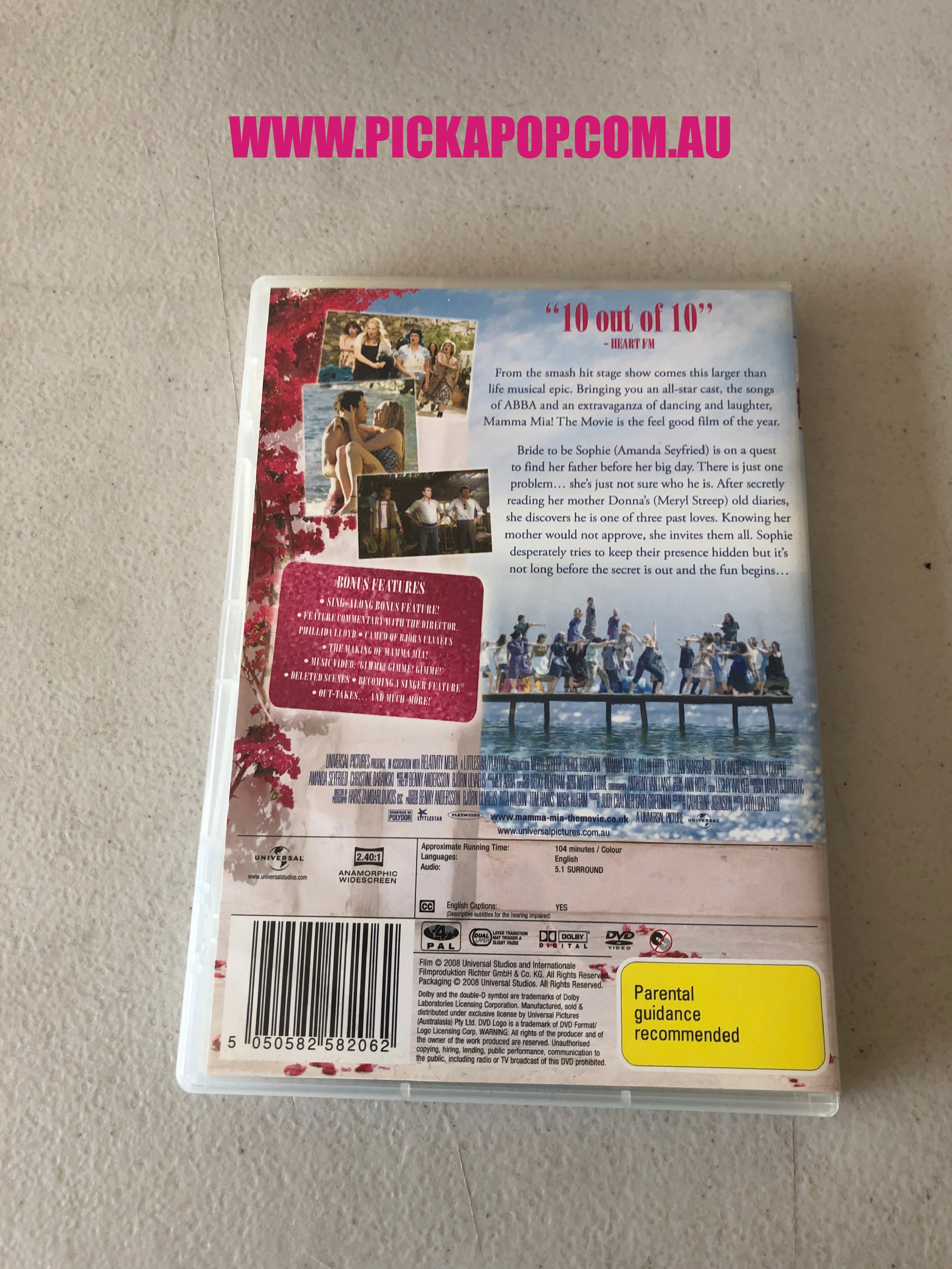 MAMA MIA - PAL Region 4 - DVD Cleaned and Tested