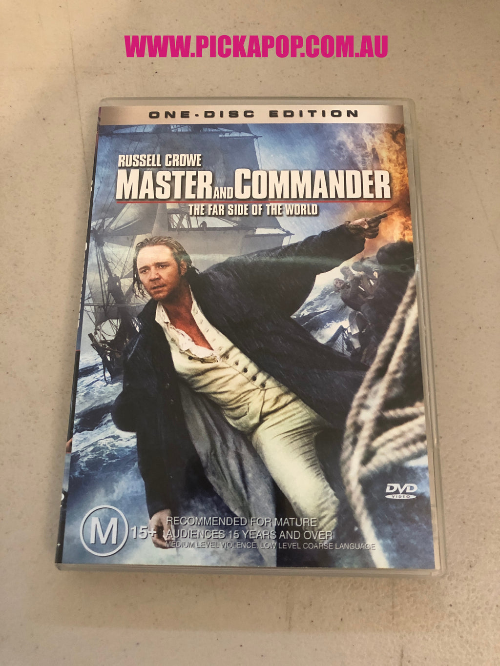 MASTER AND COMMANDER THE FAR SIDE OF THE WORLD - PAL Region 4 - DVD Cleaned and Tested