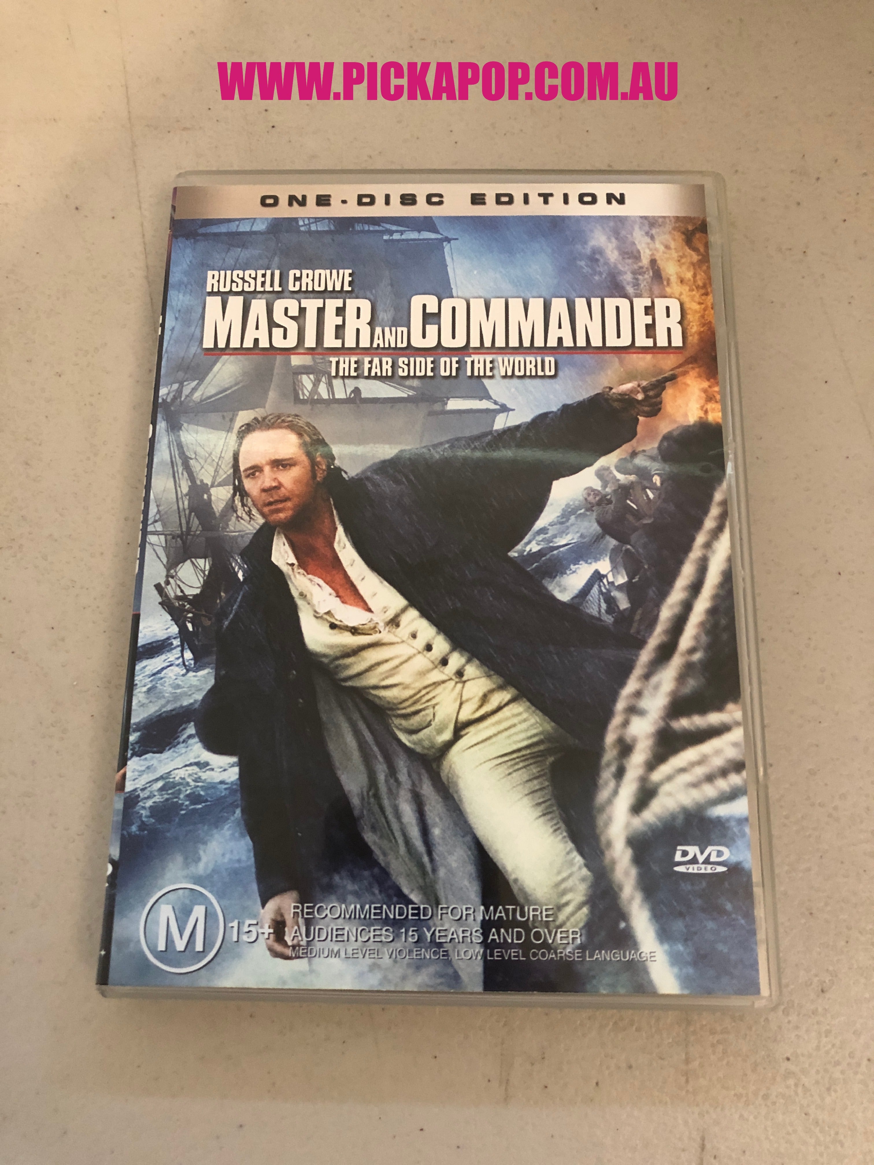 MASTER AND COMMANDER THE FAR SIDE OF THE WORLD - PAL Region 4 - DVD Cleaned and Tested