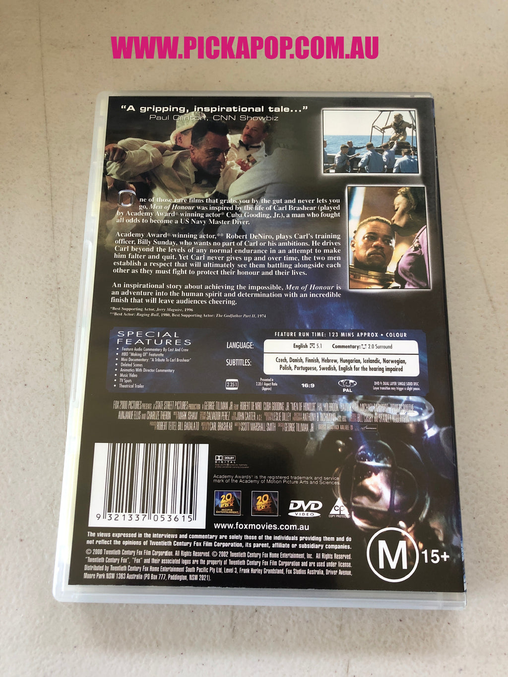 MEN OF HONOUR - PAL Region 4 - DVD Cleaned and Tested