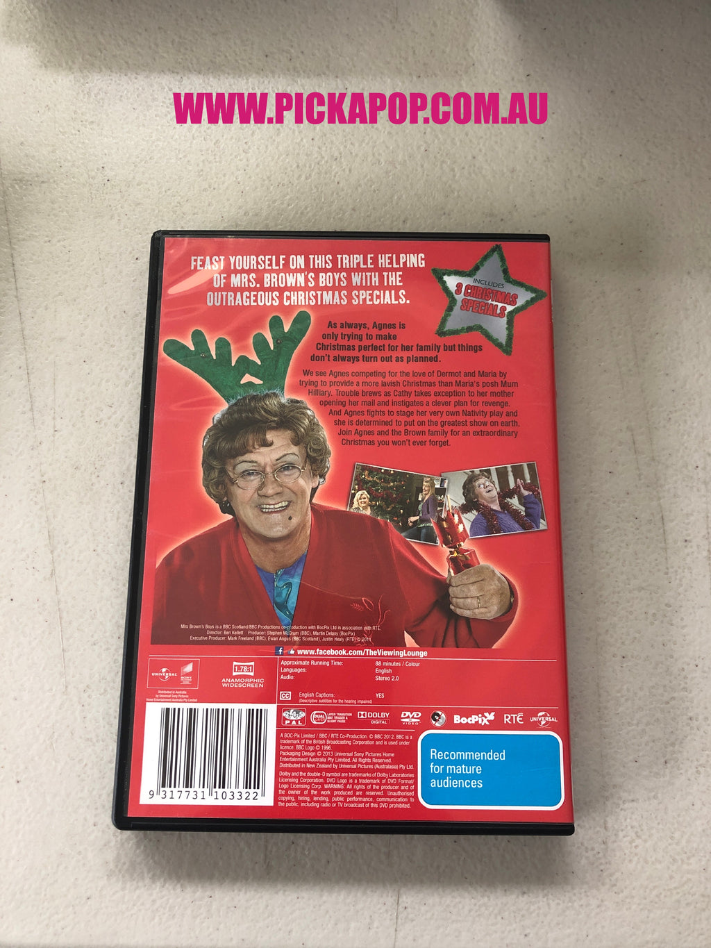 MRS BROWN BOYS CHRISTMAS CRACKERS - PAL Region 4 - DVD Cleaned and Tested