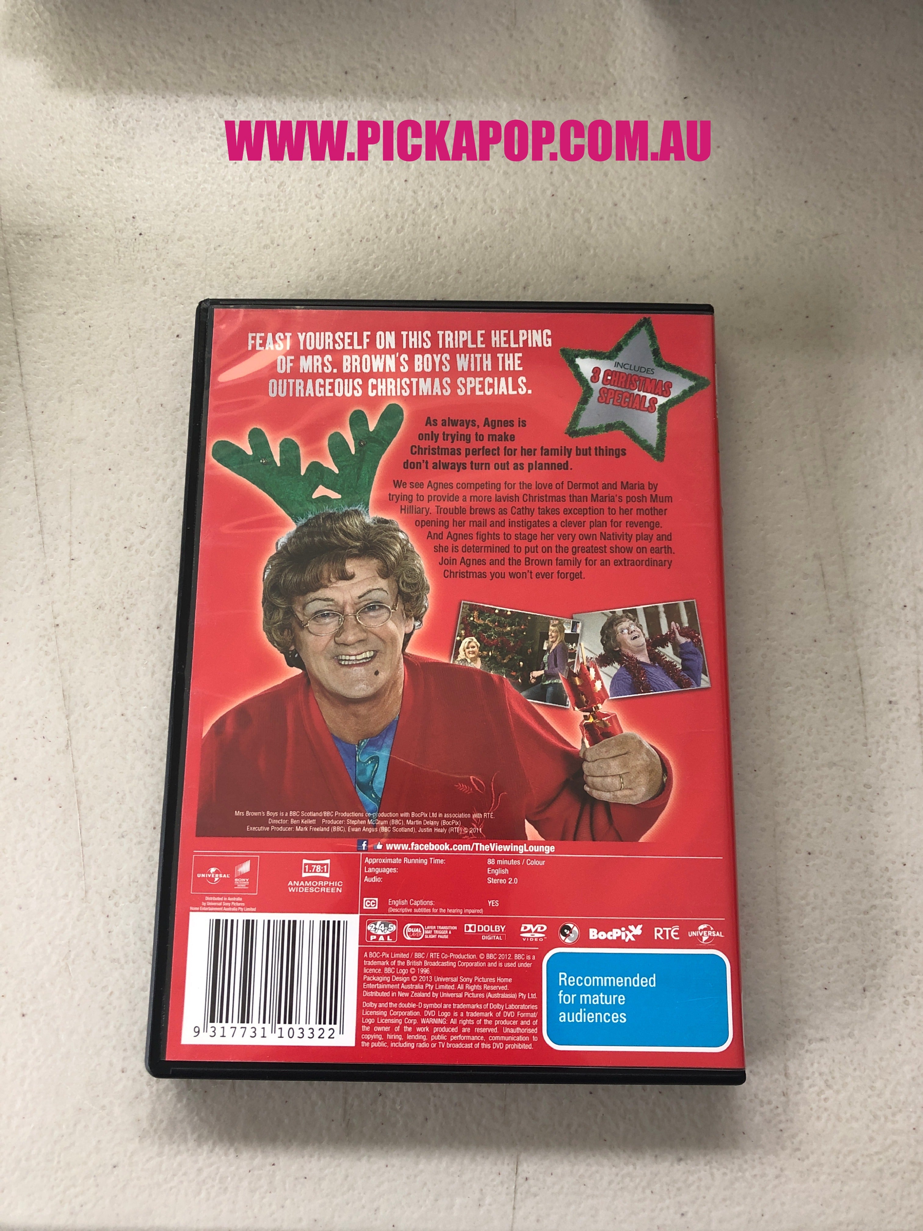 MRS BROWN BOYS CHRISTMAS CRACKERS - PAL Region 4 - DVD Cleaned and Tested