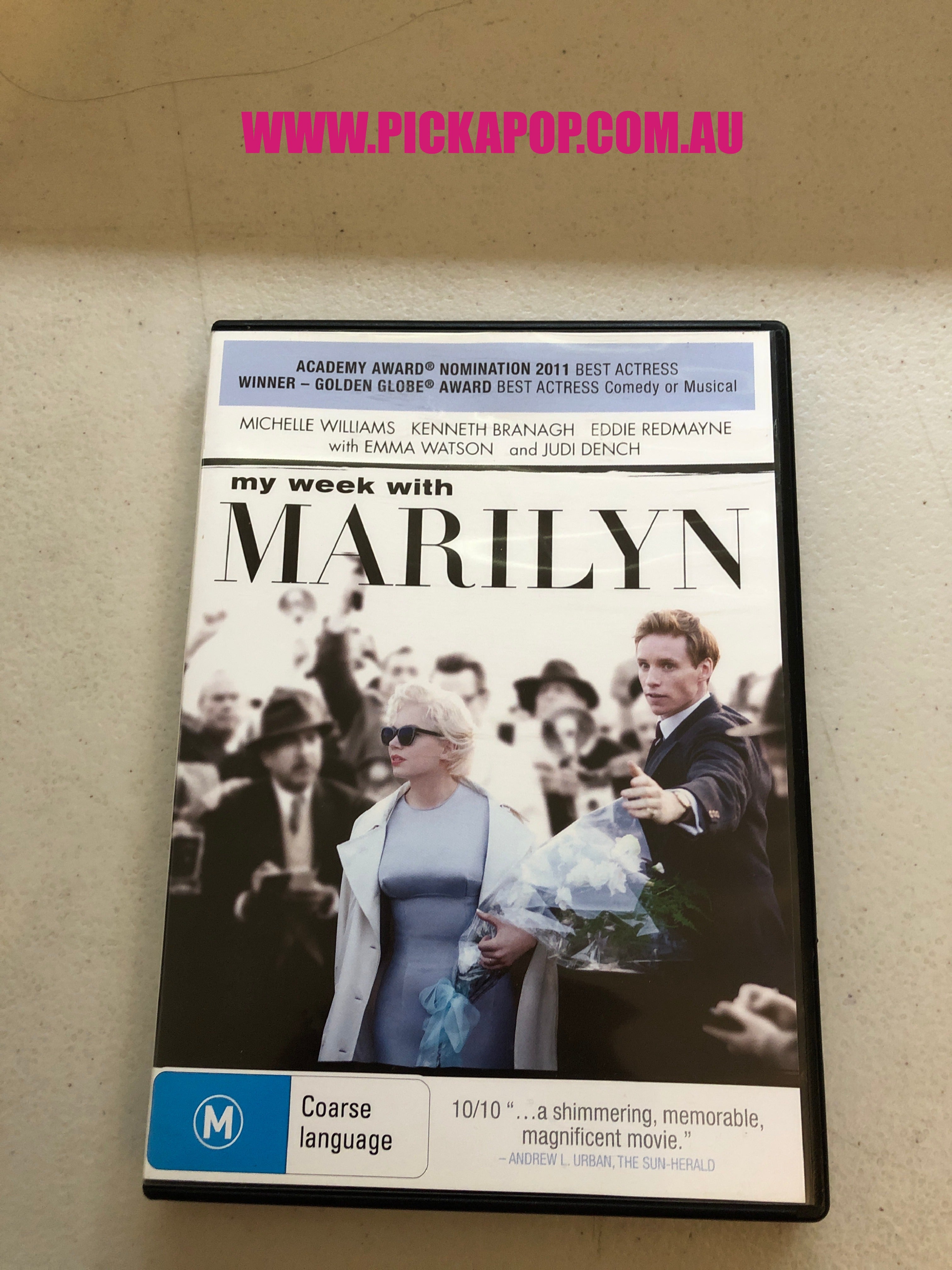 MY WEEK WITH MARILYN - PAL Region 4 - DVD Cleaned and Tested