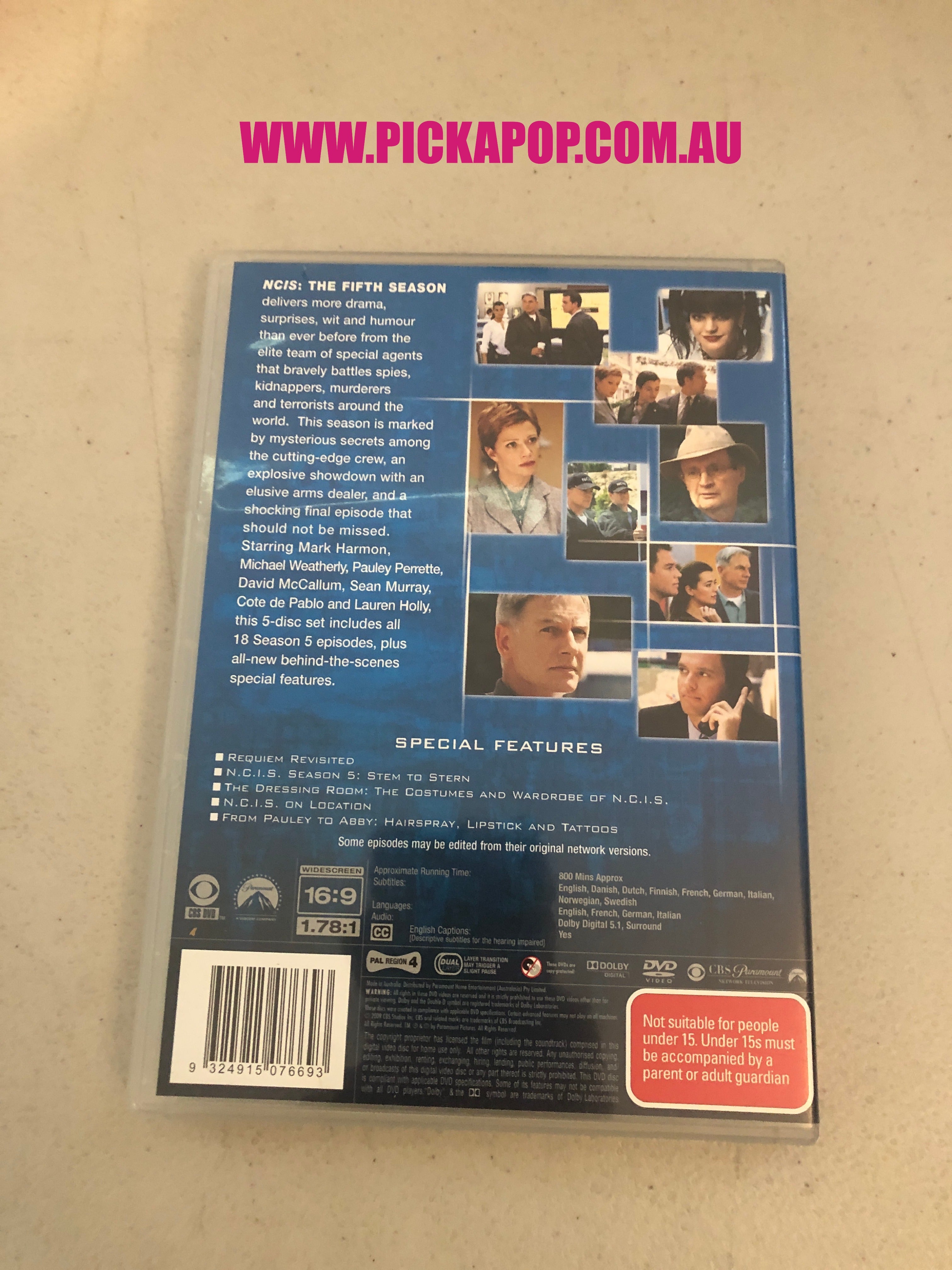 NCIS  THE FIFTH SEASON - PAL Region 4 - DVD Cleaned and Tested