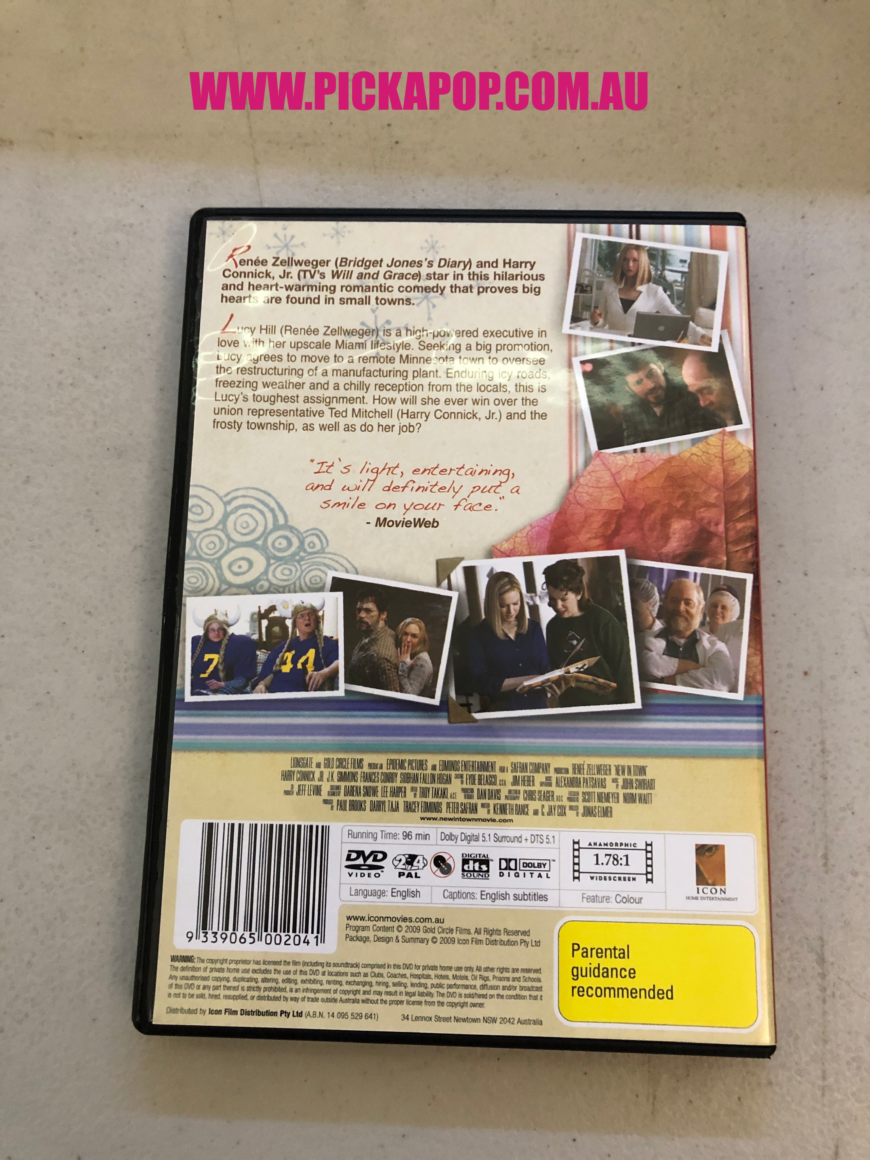 NEW IN TOWN - PAL Region 4 - DVD Cleaned and Tested